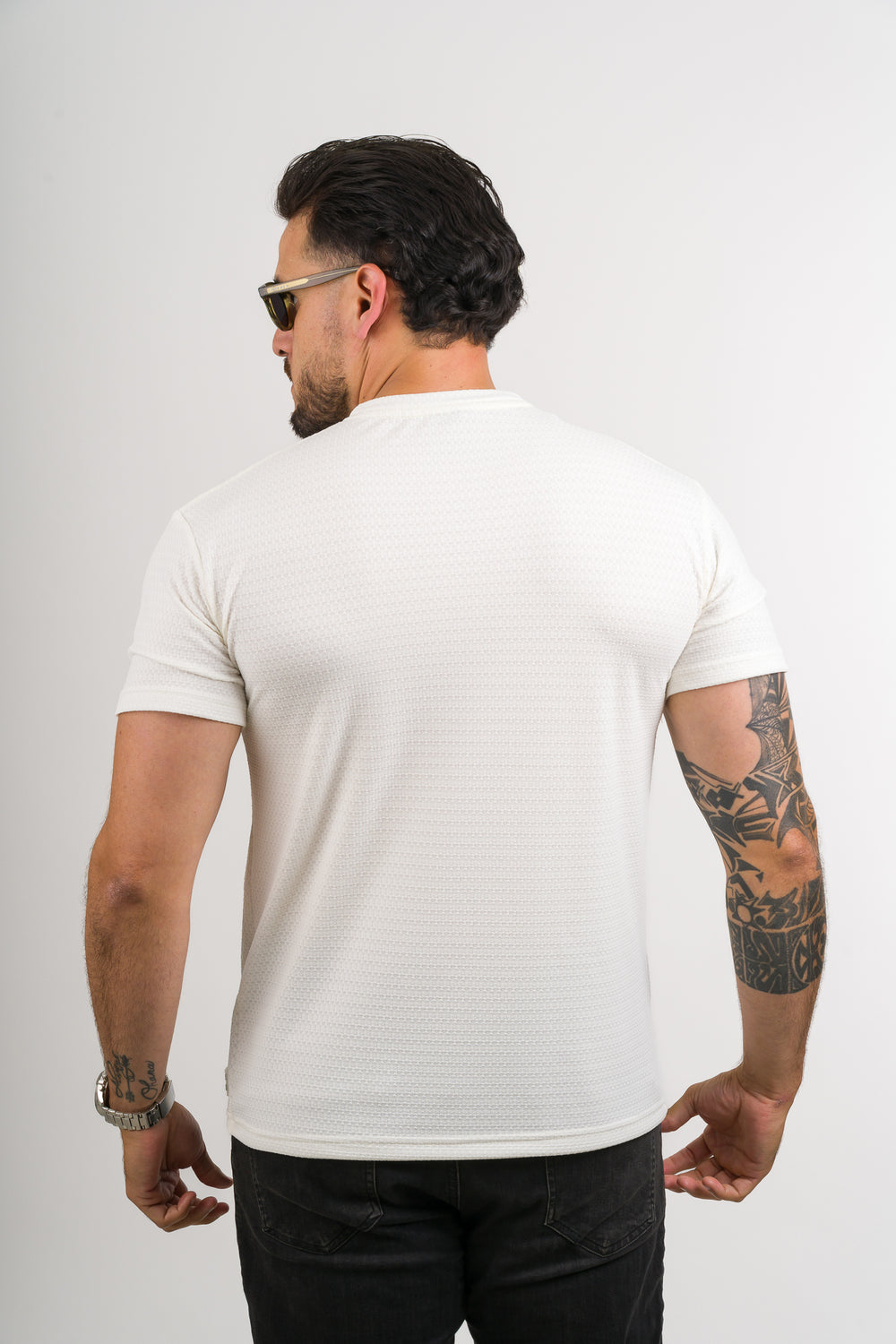T-Shirt Text CR Blanco Hueso