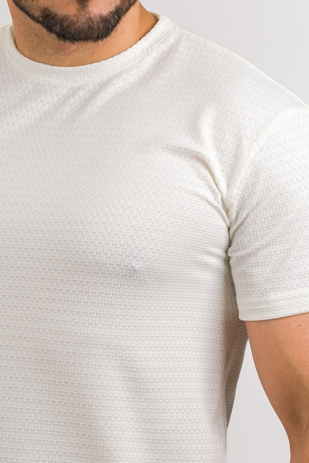 T-Shirt Text CR Blanco Hueso