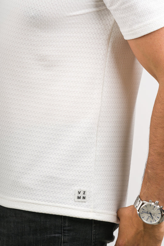 T-Shirt Text CR Blanco Hueso