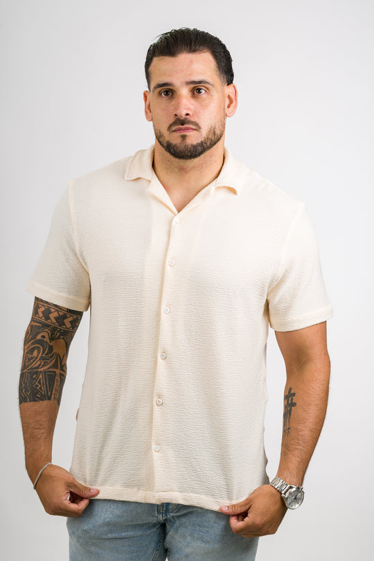 Camisa Text Rk Crema