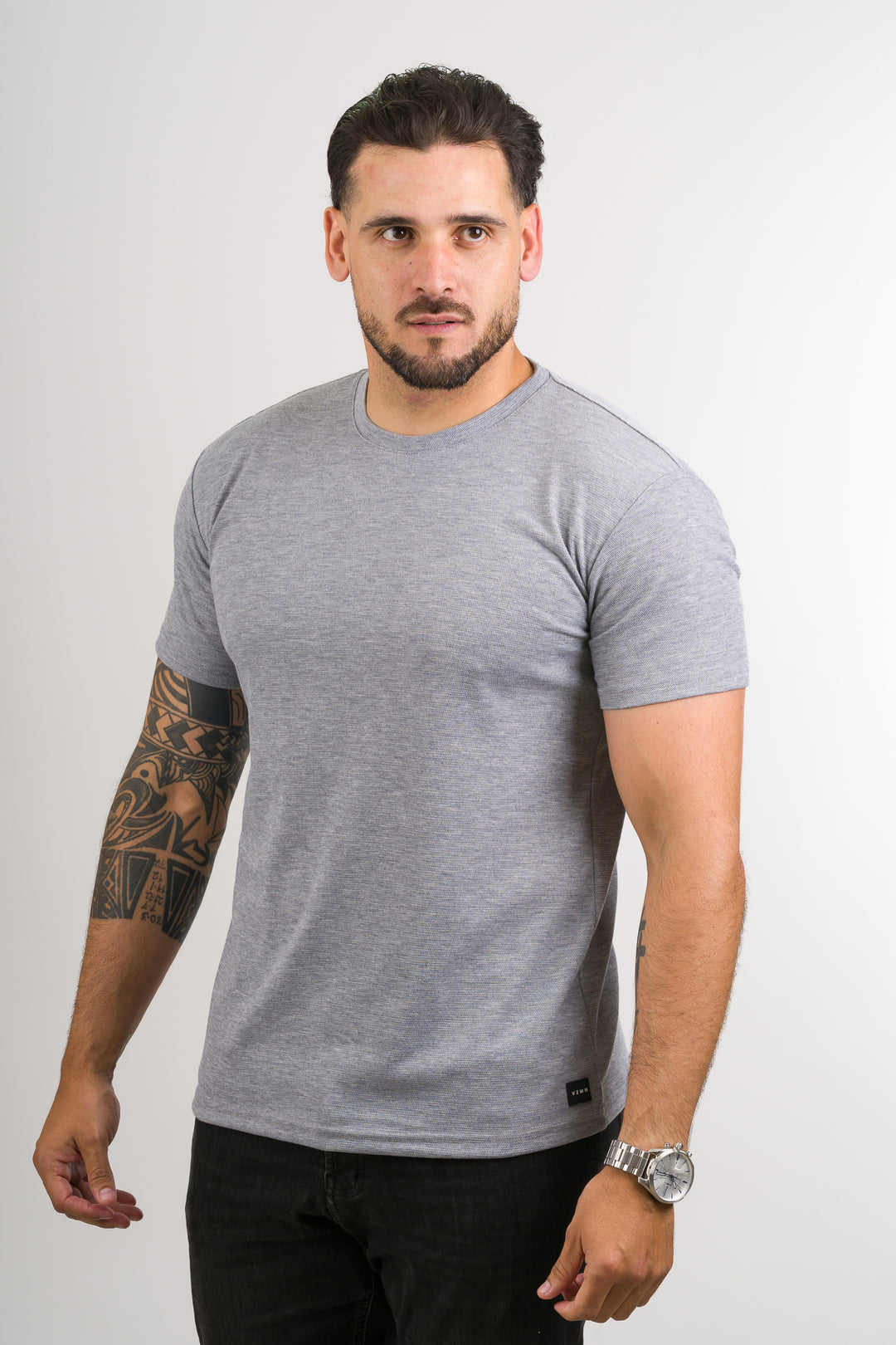 T-Shirt Text C Gris Claro