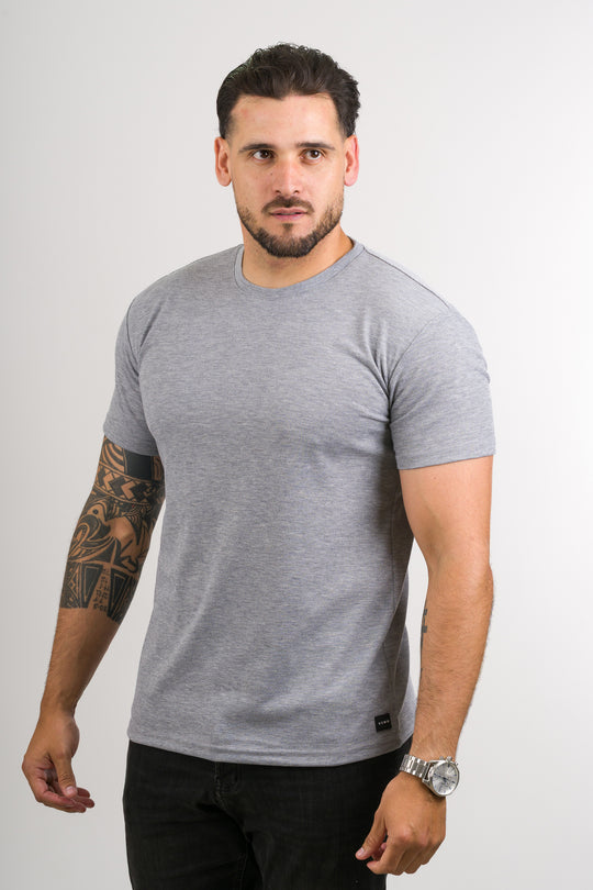 T-Shirt Text C Gris Claro