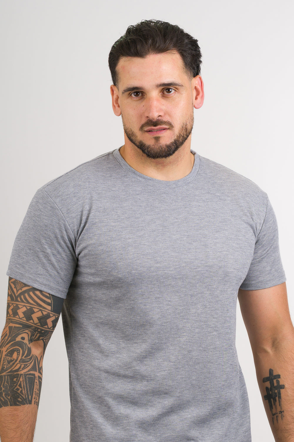 T-Shirt Text C Gris Claro
