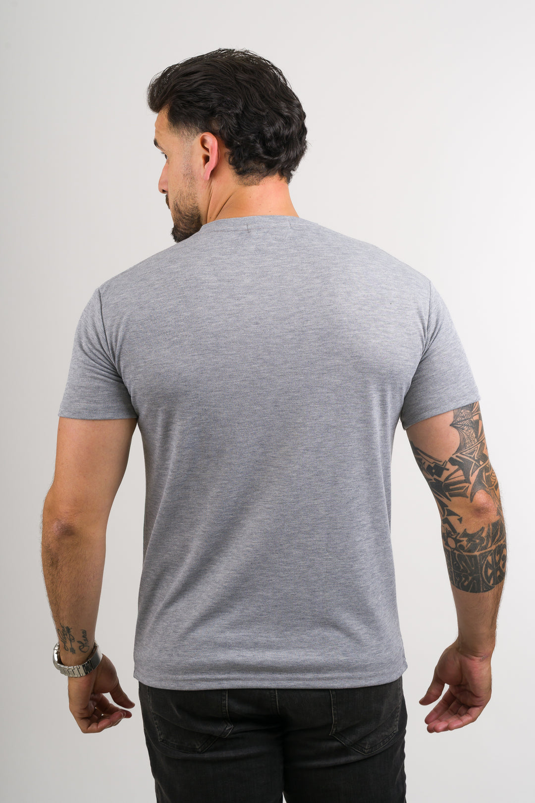 T-Shirt Text C Gris Claro