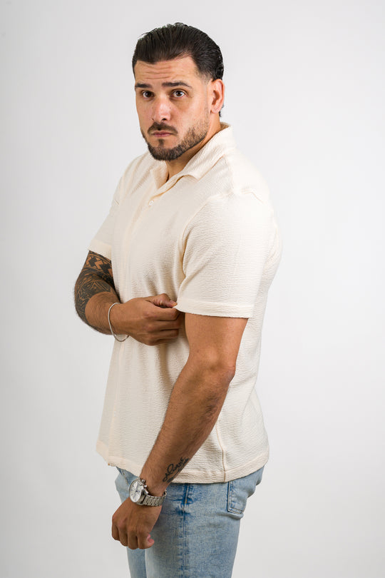 Camisa Text Rk Crema