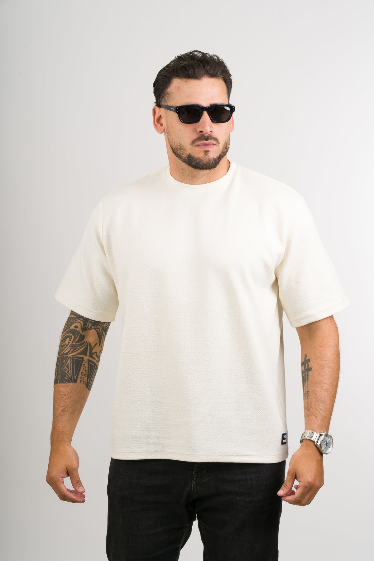 T-Shirt Over Text By Crema - Voszmen