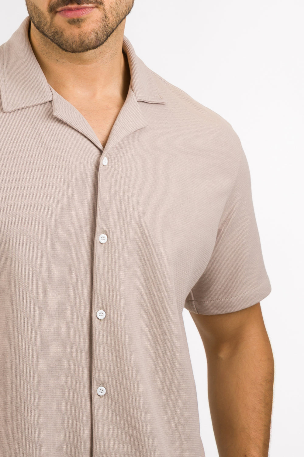 Camisa Text F Beige
