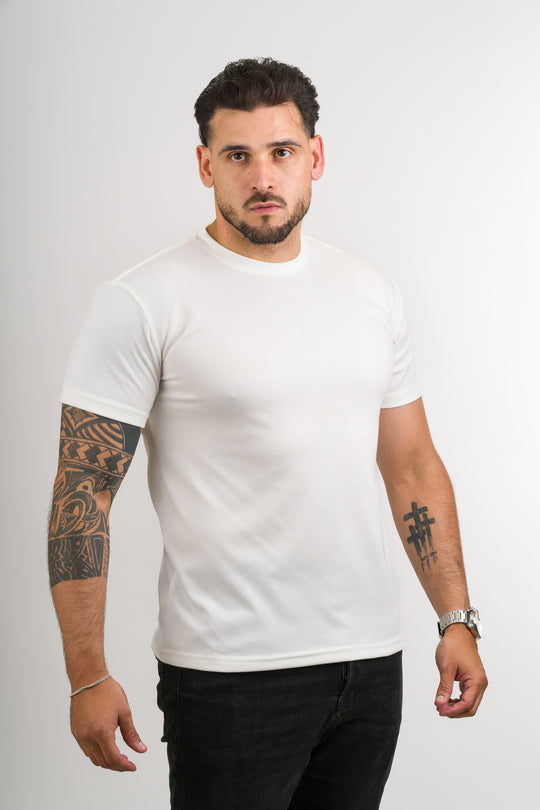 T-Shirt Text FZ Blanco Hueso