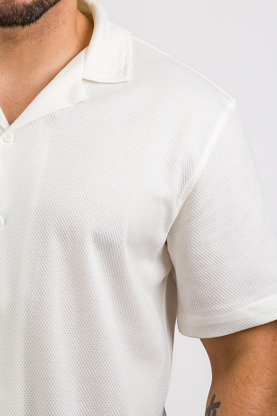 Camisa Text D blanco H