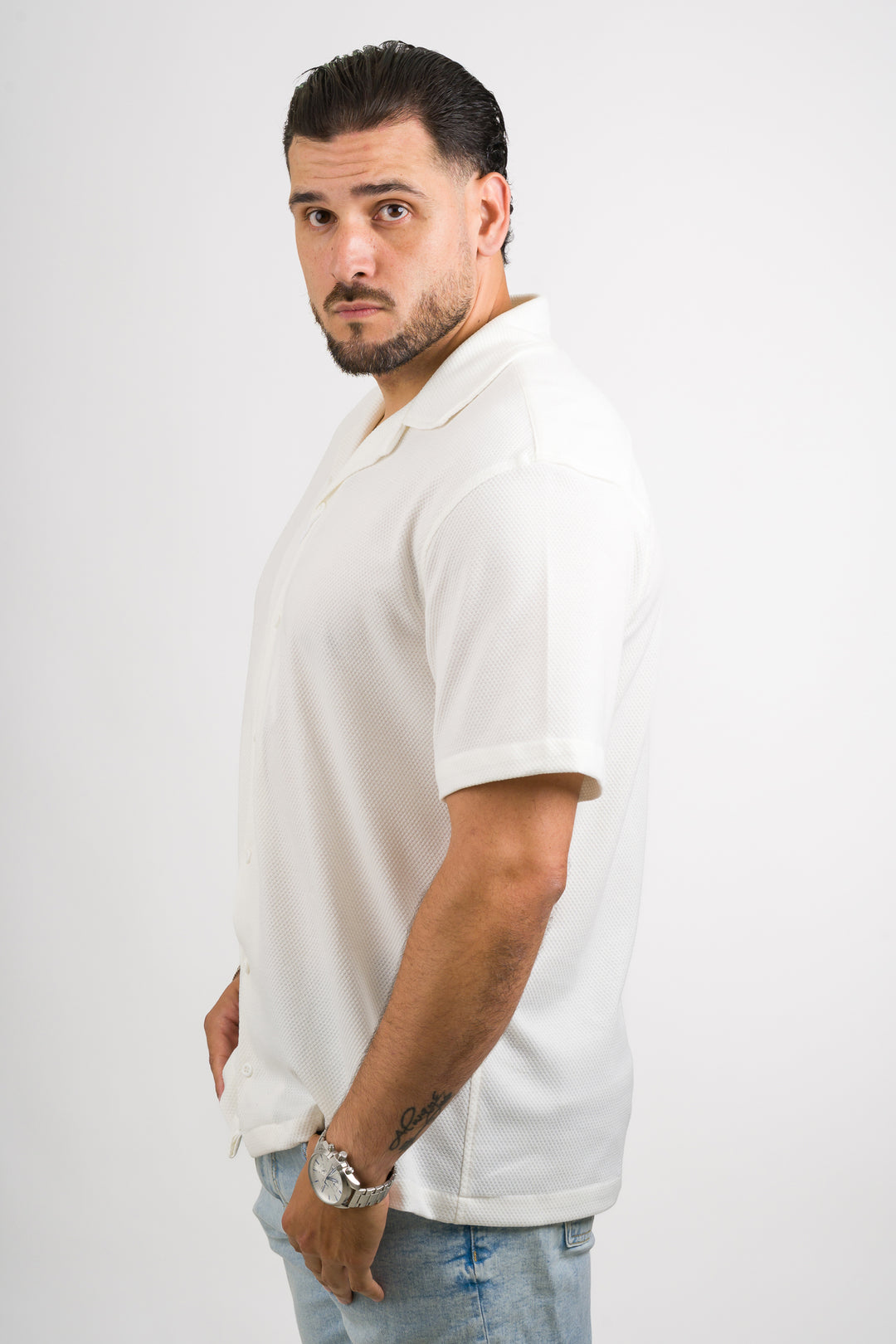 Camisa Text D blanco H
