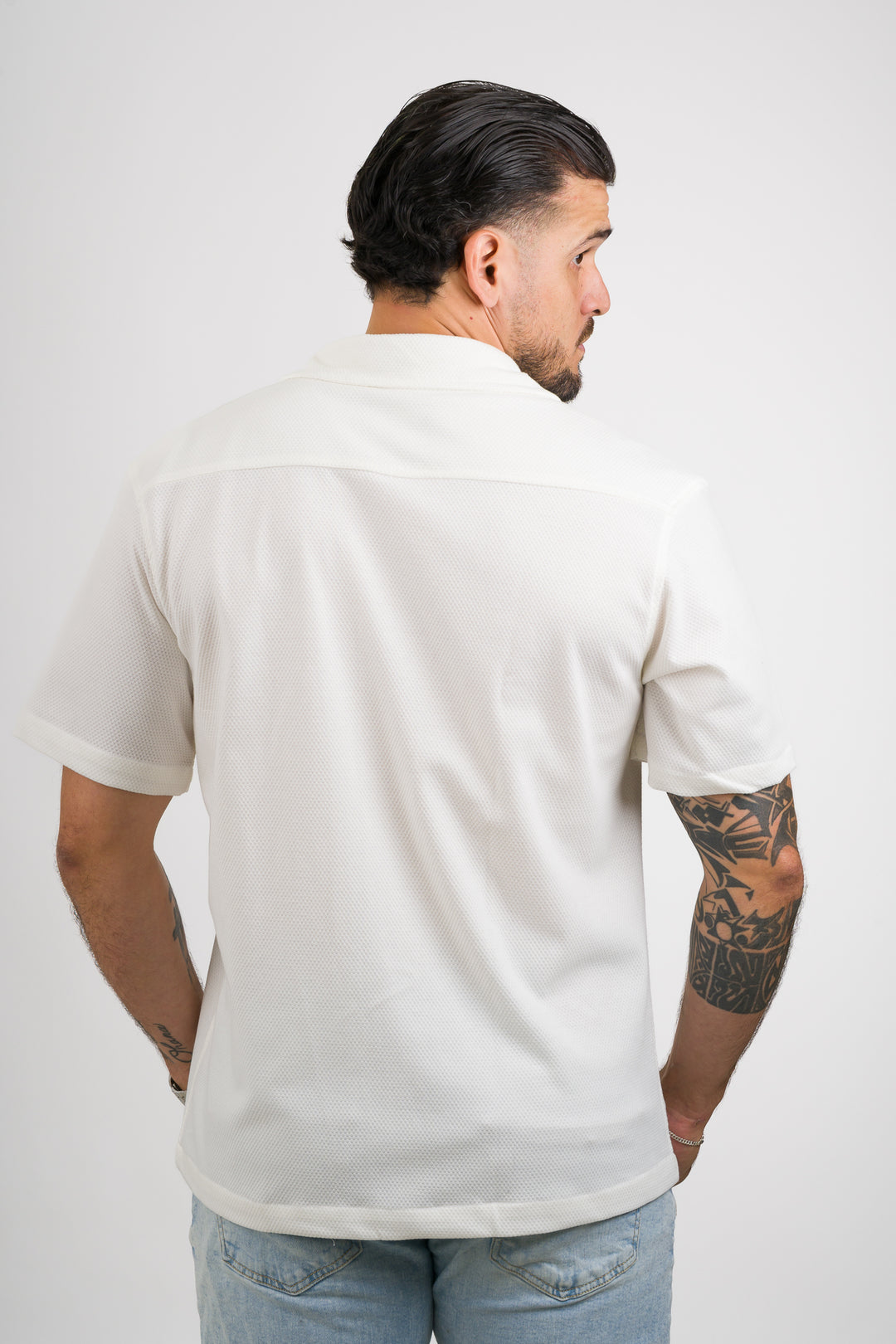 Camisa Text D blanco H