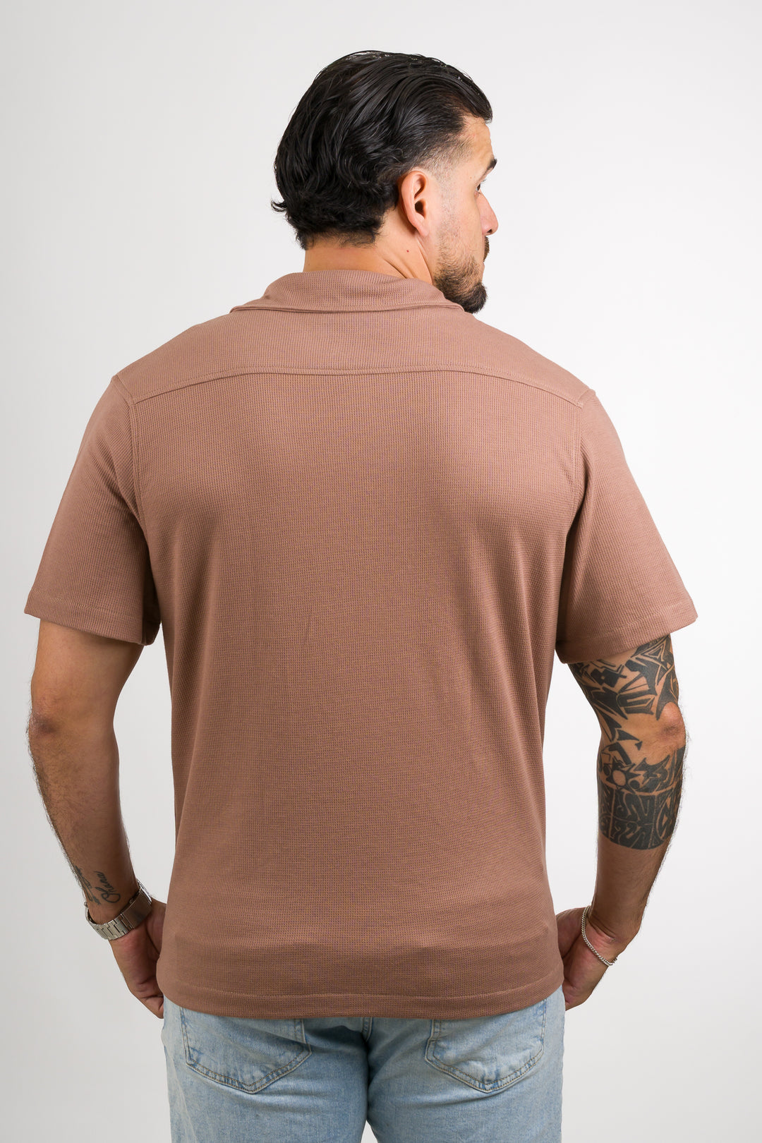 Camisa Text M Café Claro