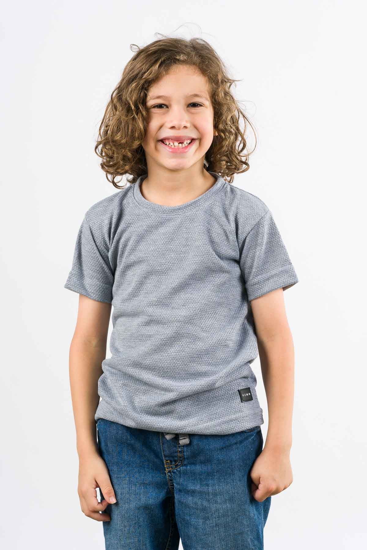 T-Shirt Text D Kid Gris - Voszmen