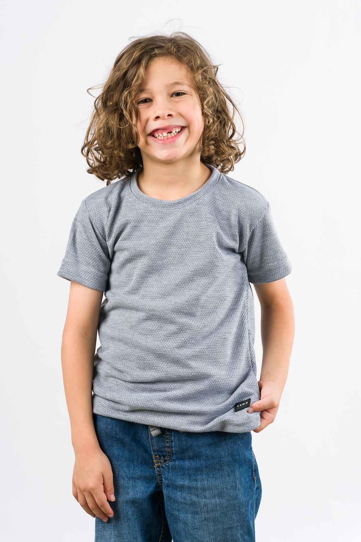 T-Shirt Text D Kid Gris - Voszmen