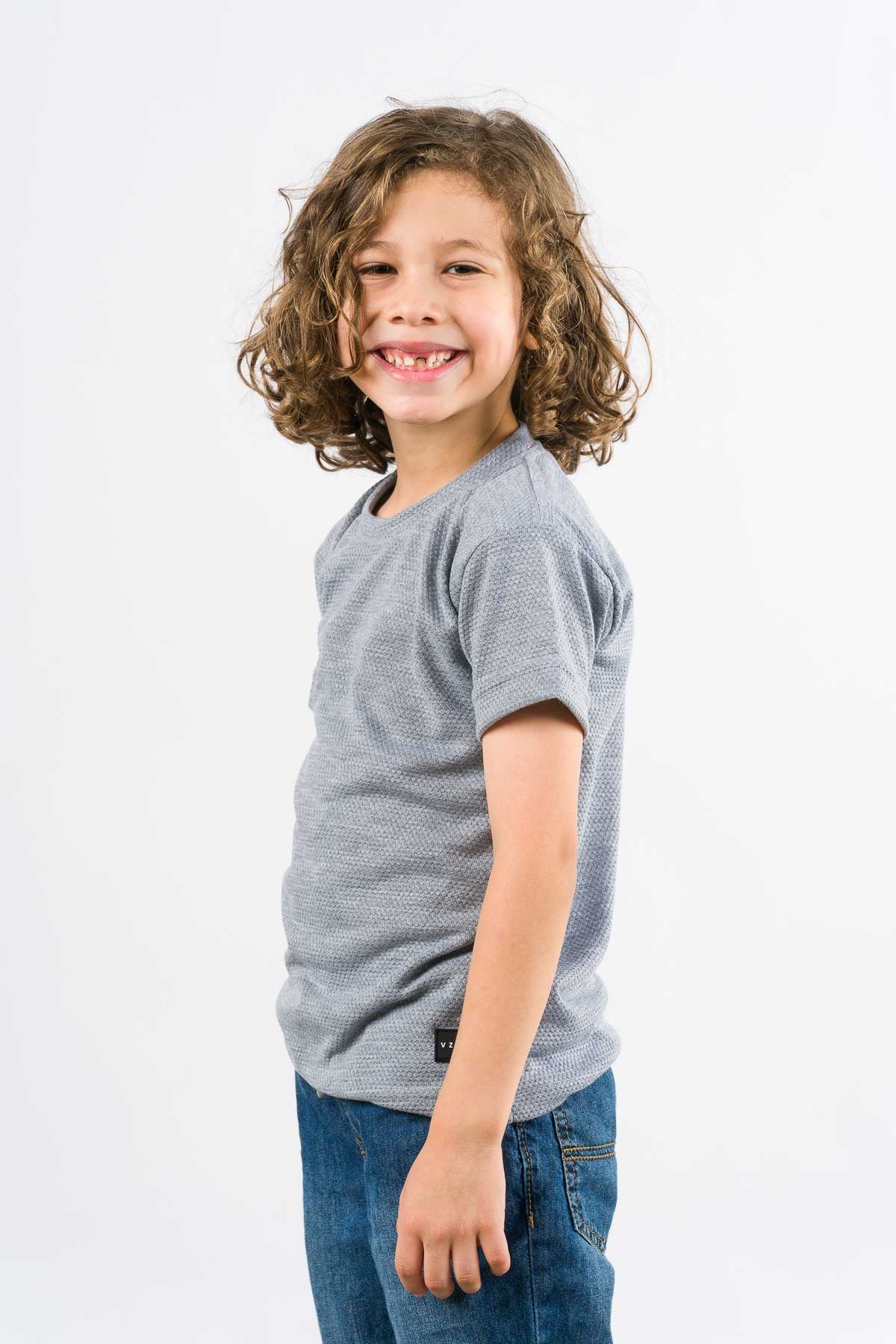 T-Shirt Text D Kid Gris - Voszmen
