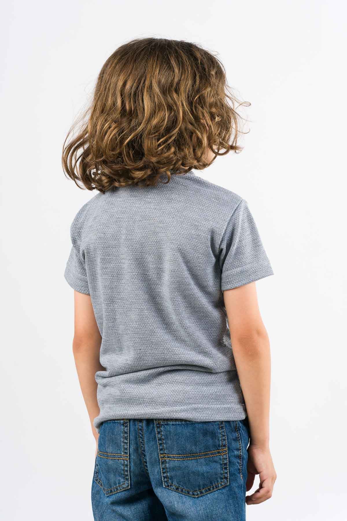 T-Shirt Text D Kid Gris - Voszmen