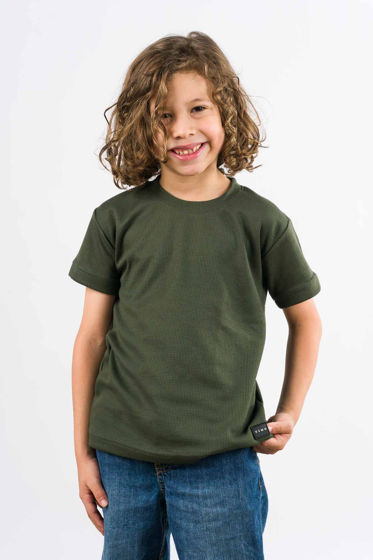 T-Shirt Text M Kid Verde Musgo - Voszmen