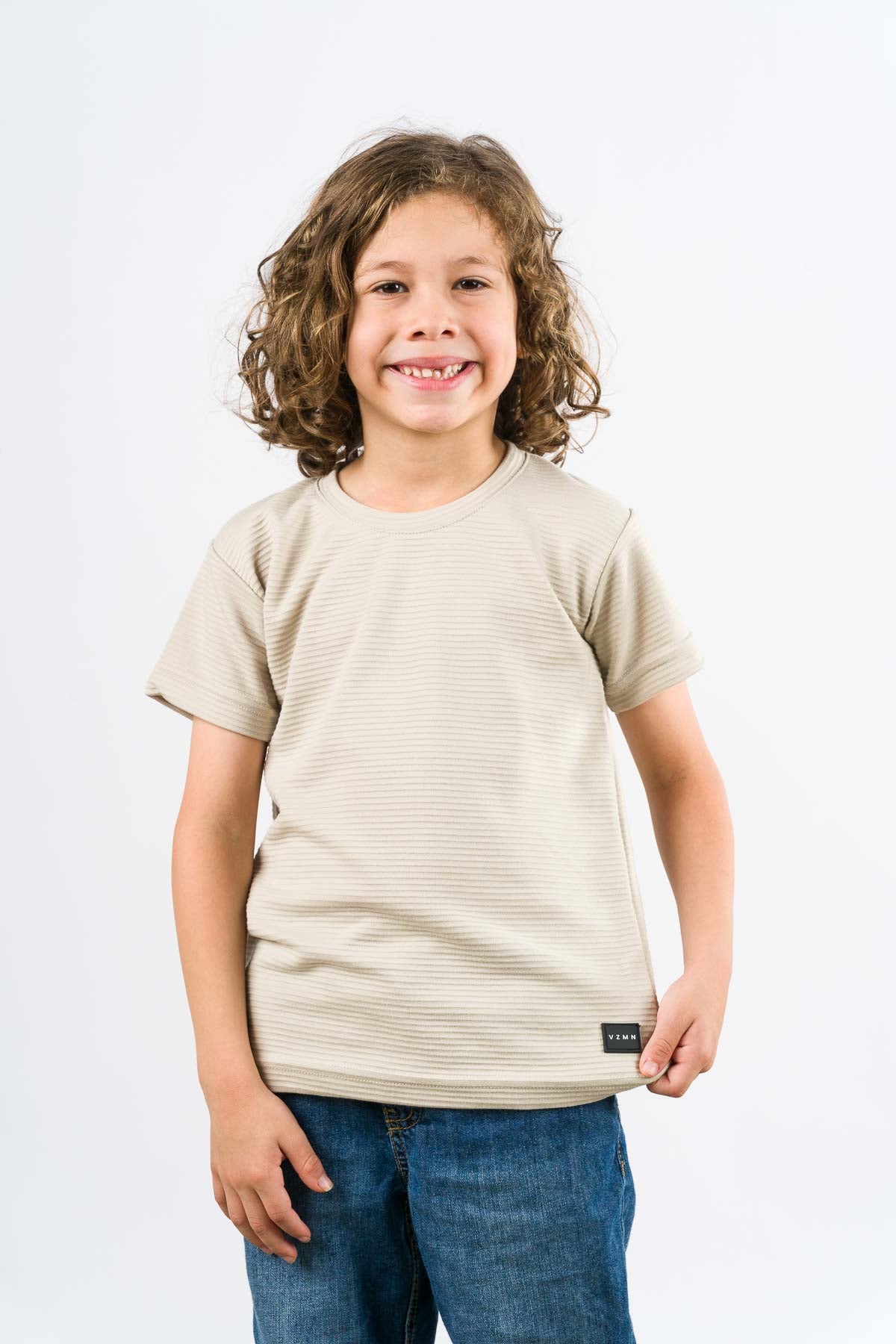 T-Shirt Text B Kid Beige - Voszmen