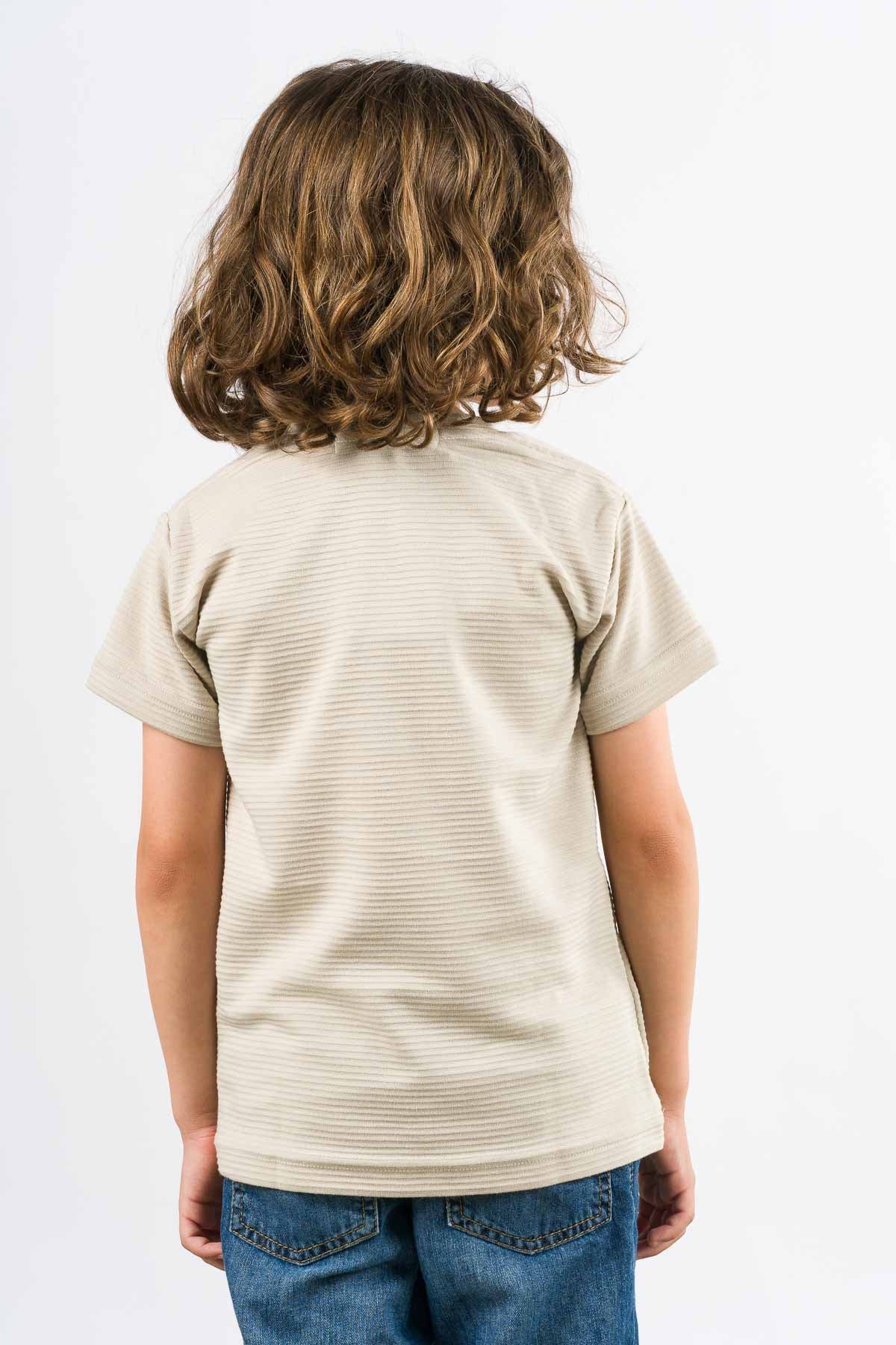 T-Shirt Text B Kid Beige - Voszmen