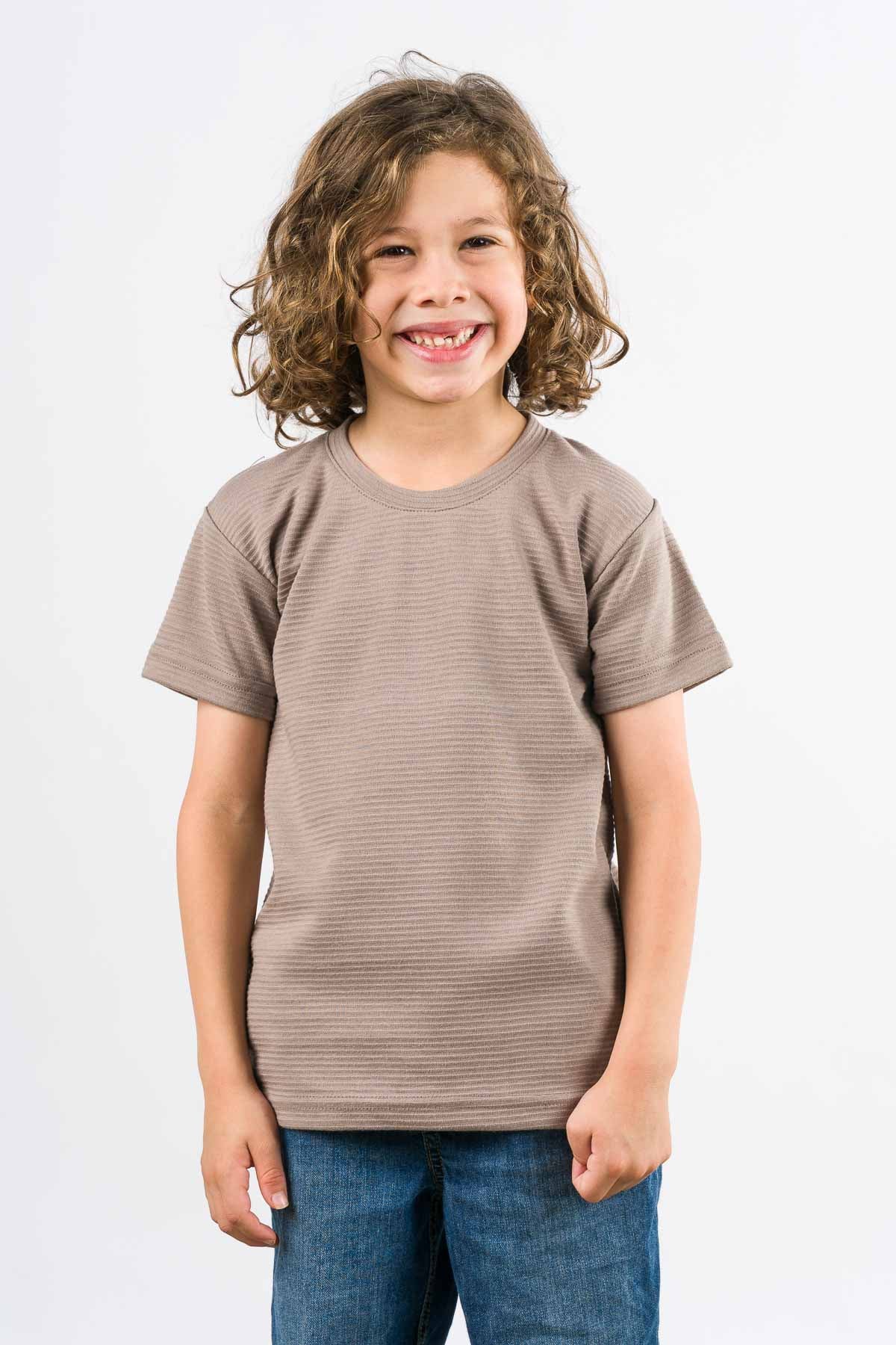 T-Shirt Text B Kid Beige O - Voszmen