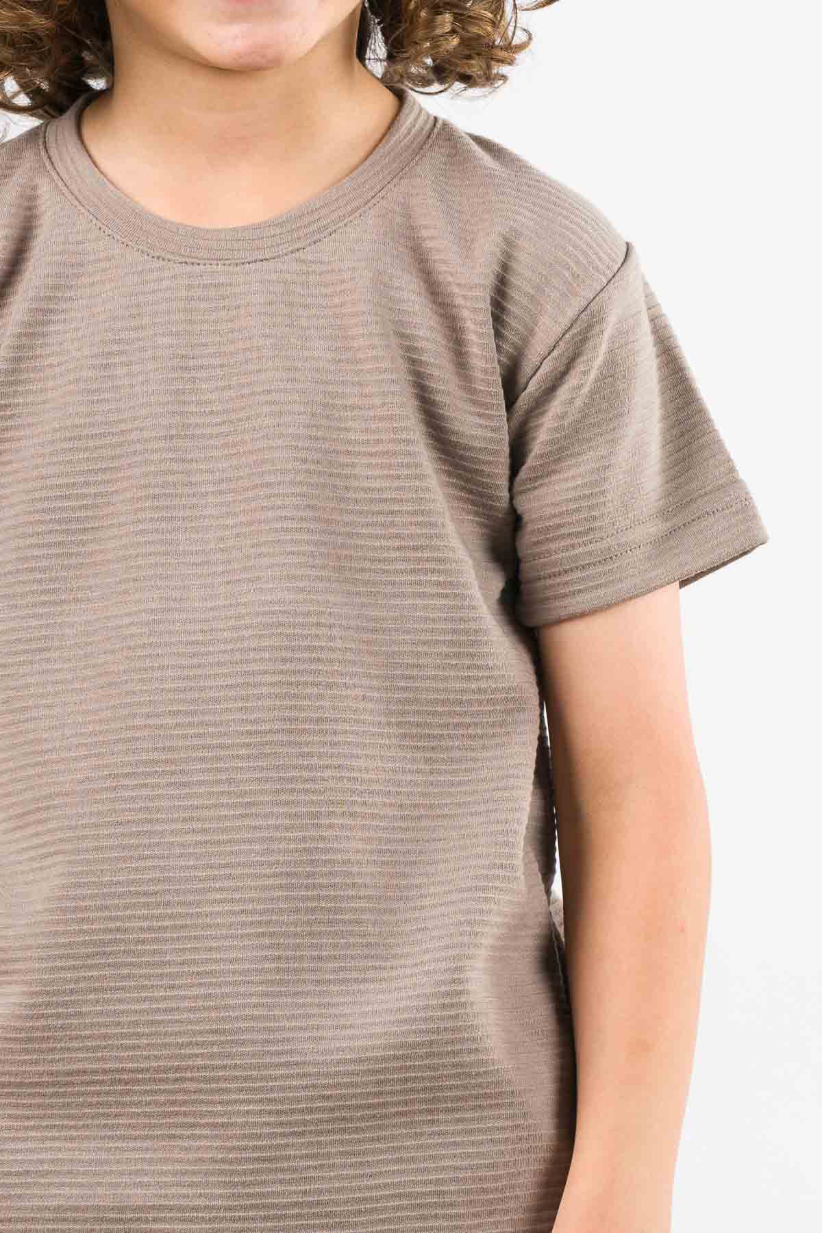 T-Shirt Text B Kid Beige O - Voszmen