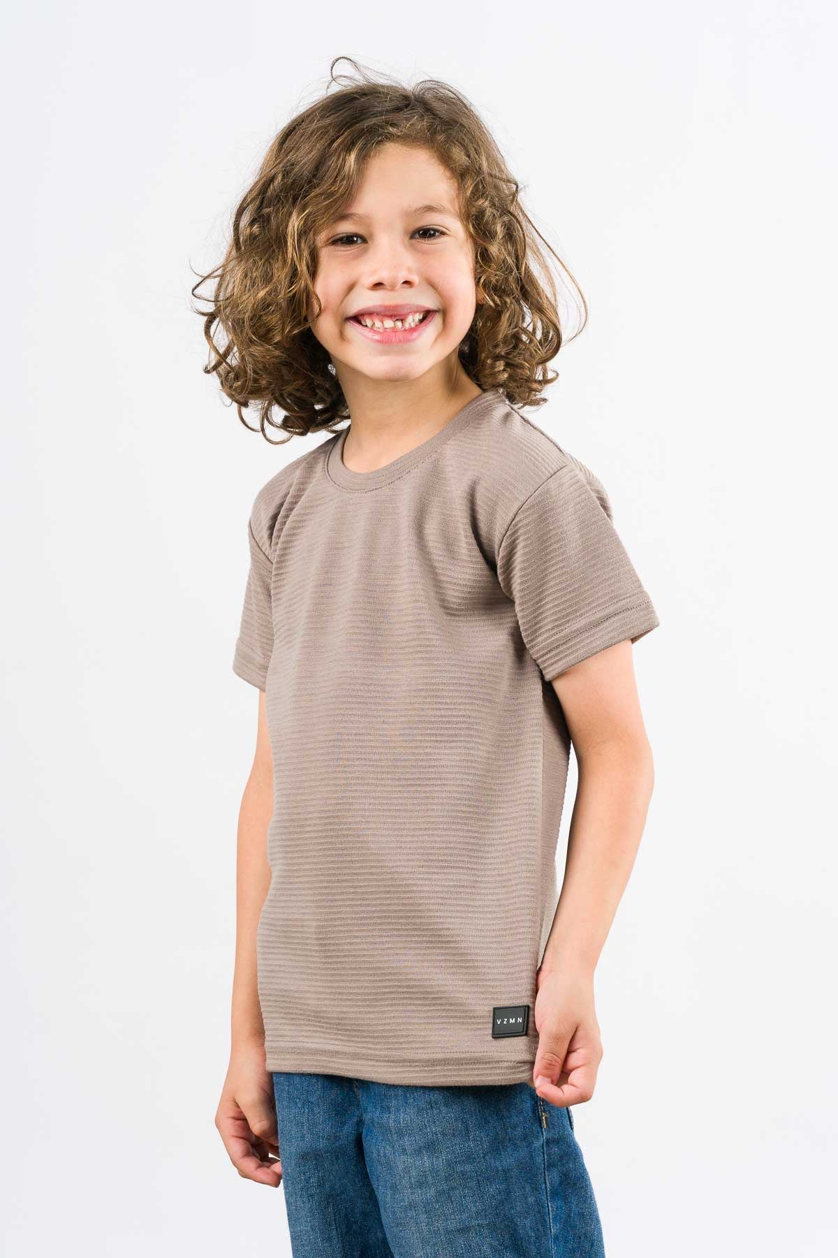T-Shirt Text B Kid Beige O - Voszmen