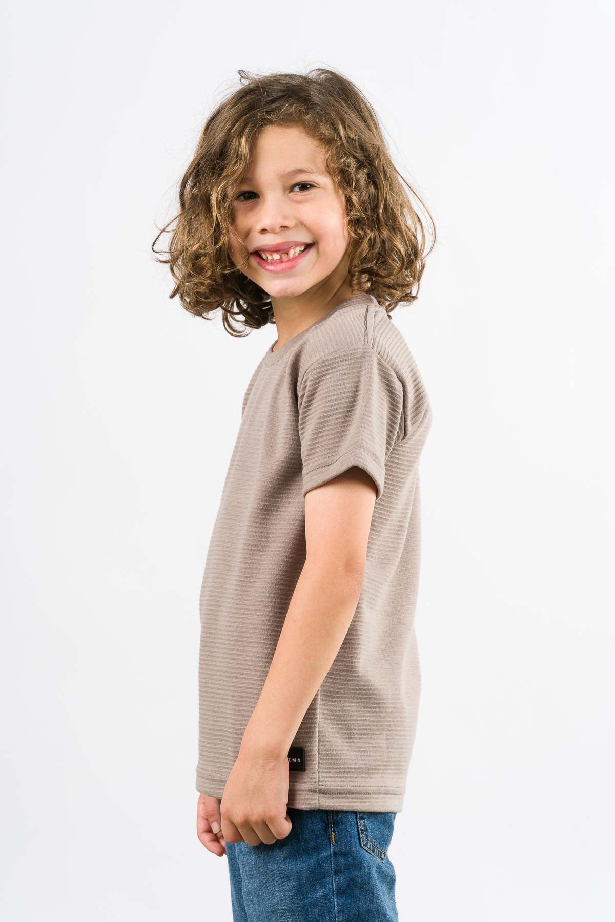 T-Shirt Text B Kid Beige O - Voszmen