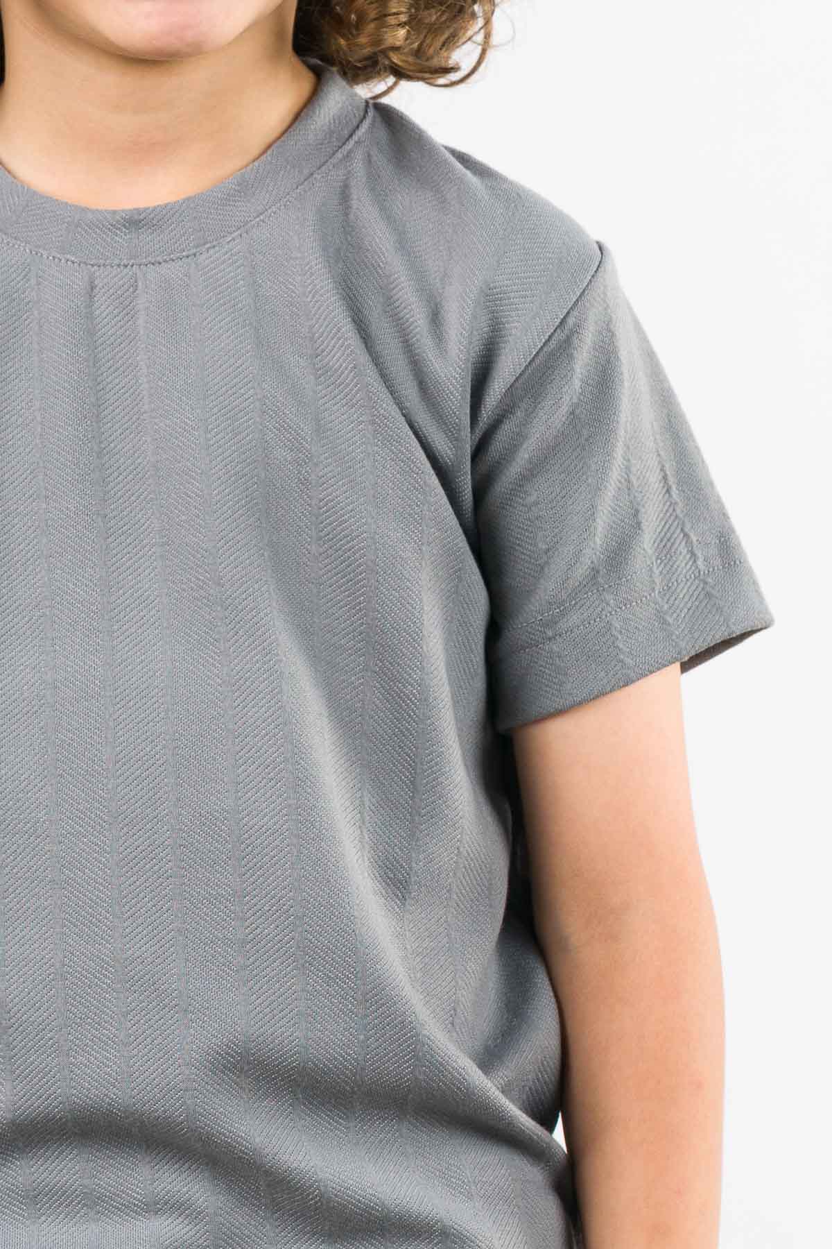 T-Shirt Text Kr Kid Gris - Voszmen