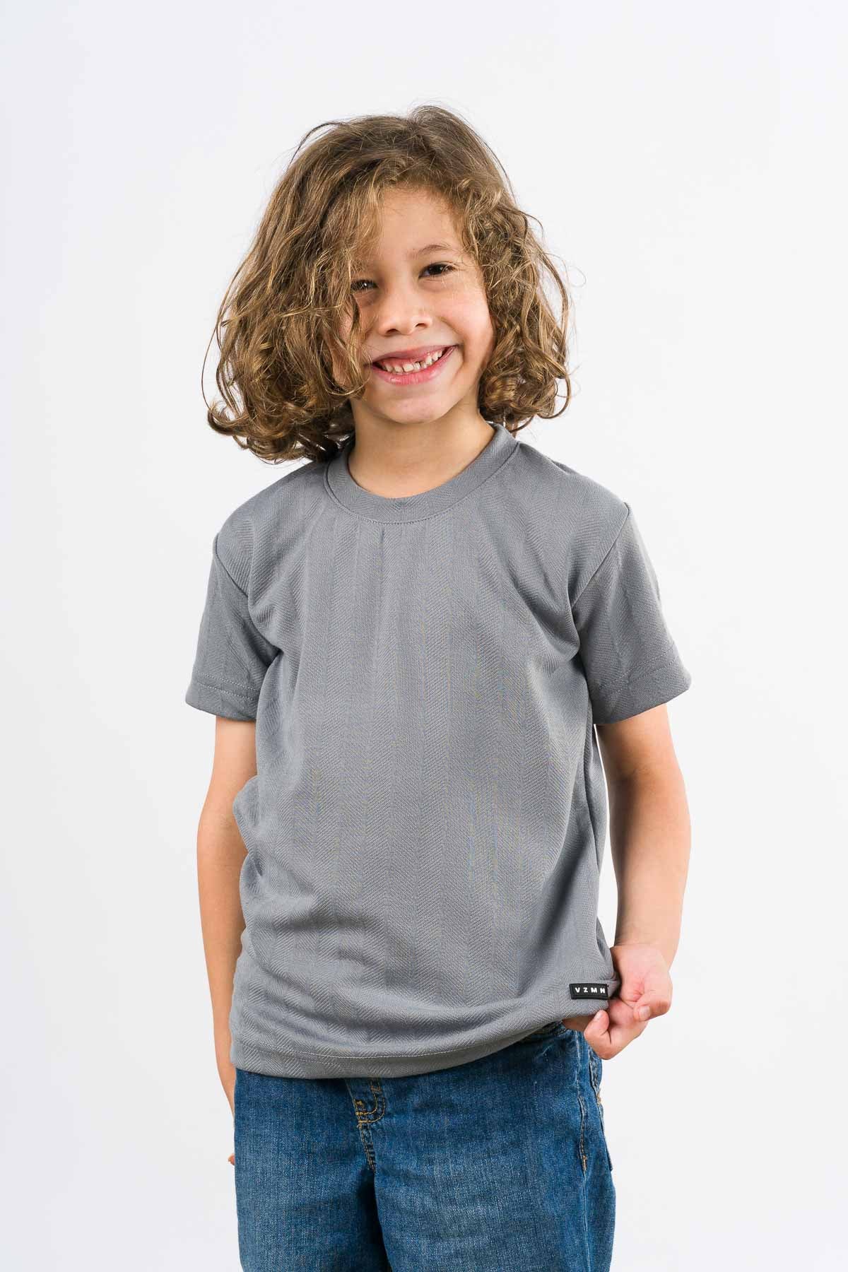 T-Shirt Text Kr Kid Gris - Voszmen