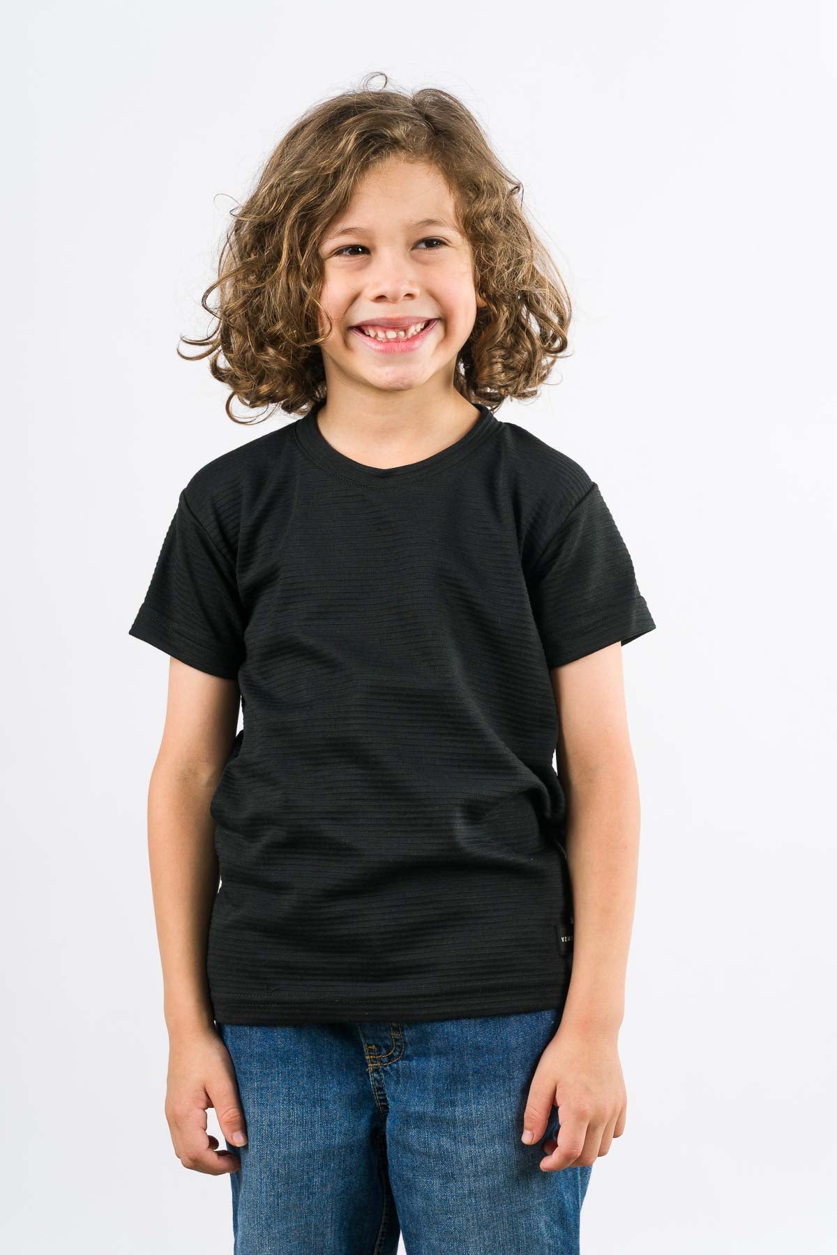 T-Shirt Text B Kid Negro - Voszmen