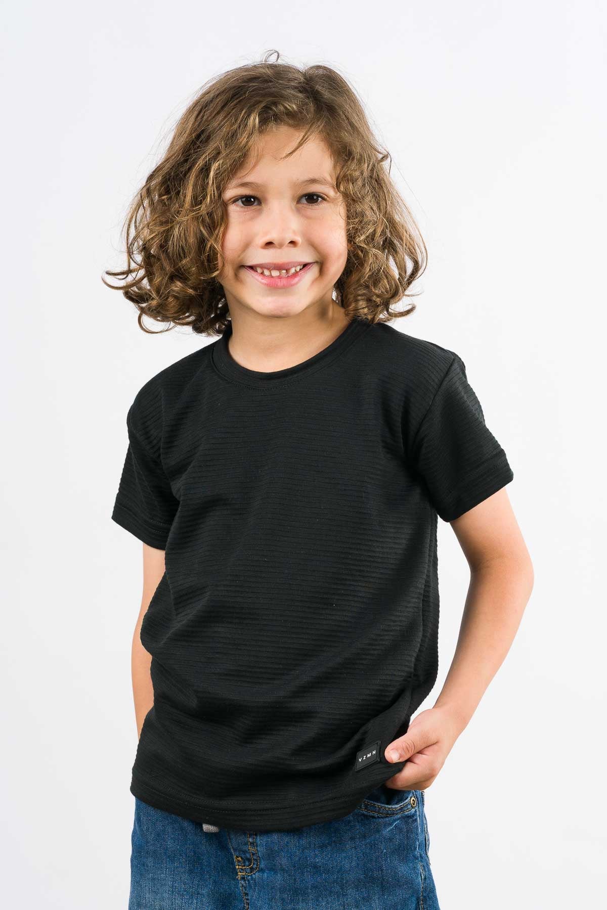 T-Shirt Text B Kid Negro - Voszmen