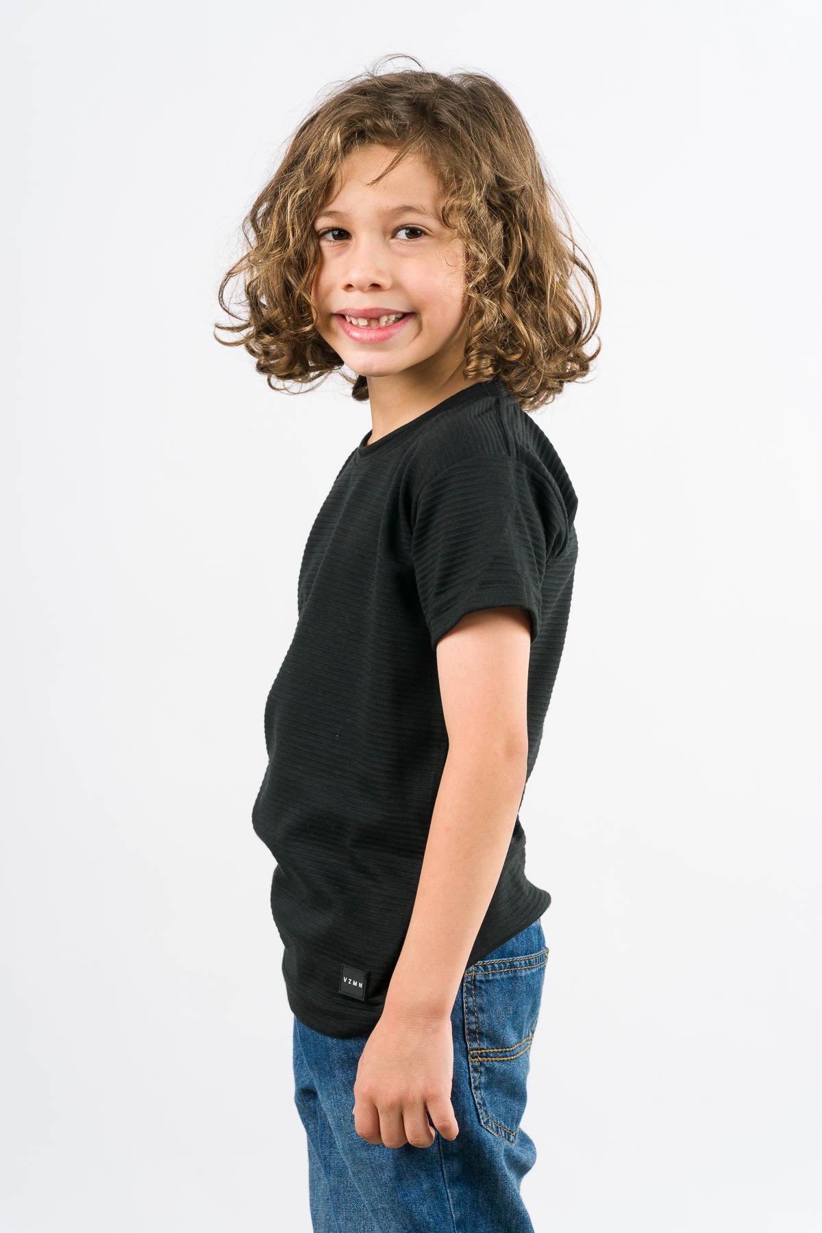 T-Shirt Text B Kid Negro - Voszmen