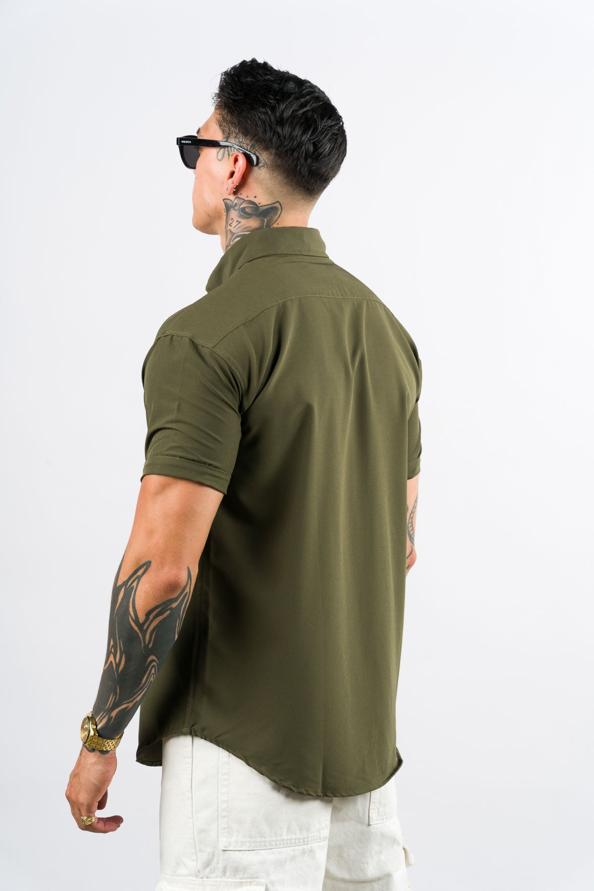 Camisa Button Triple Musg Green - Voszmen