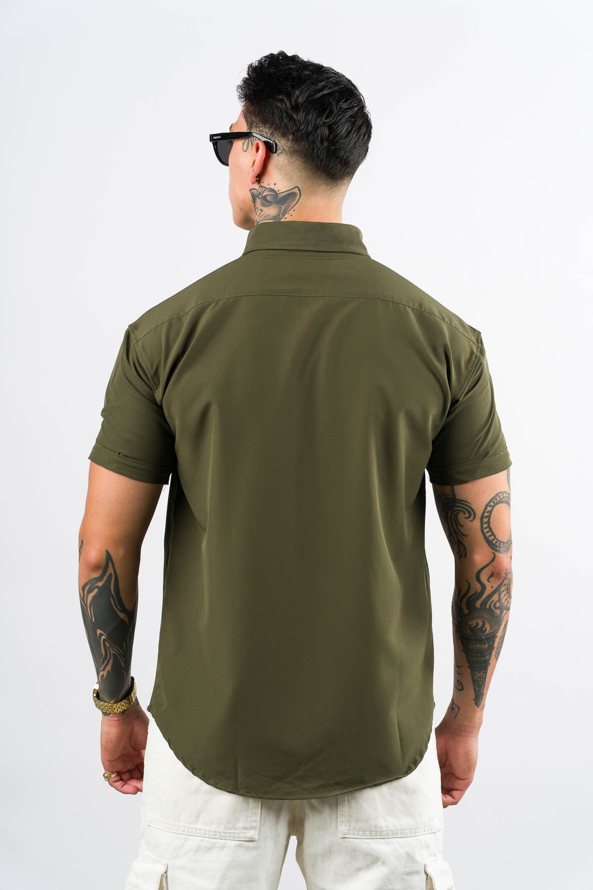 Camisa Button Triple Musg Green - Voszmen