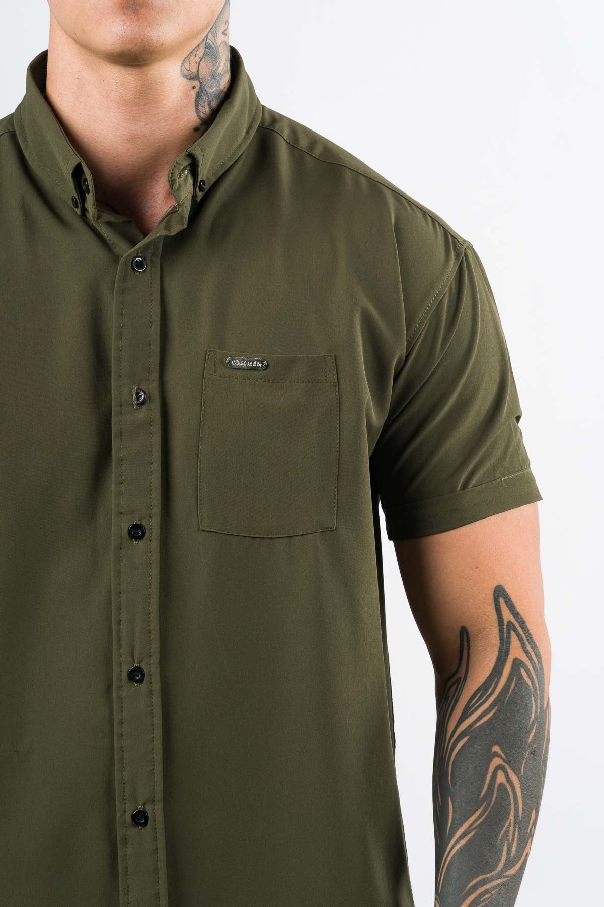 Camisa Button Triple Musg Green - Voszmen