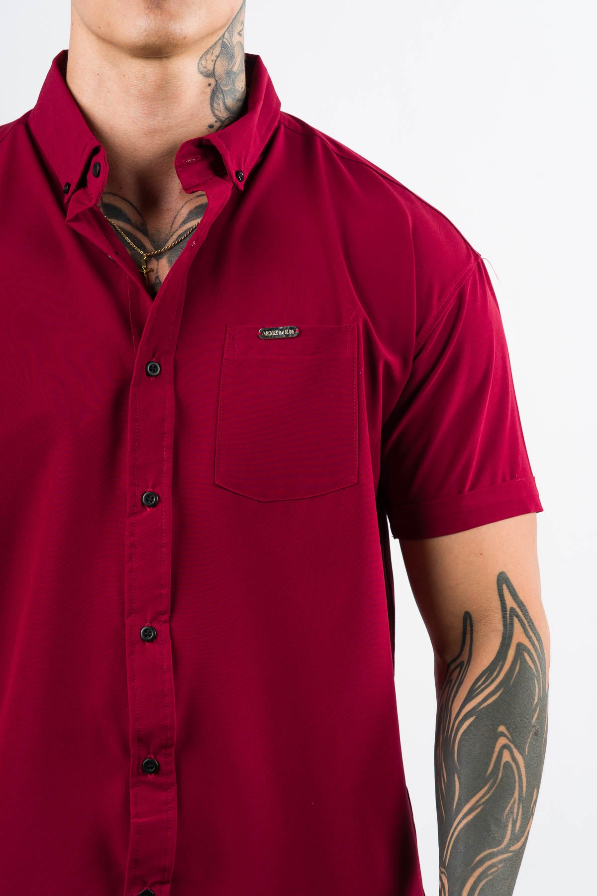Camisa Button Triple Wine - Voszmen