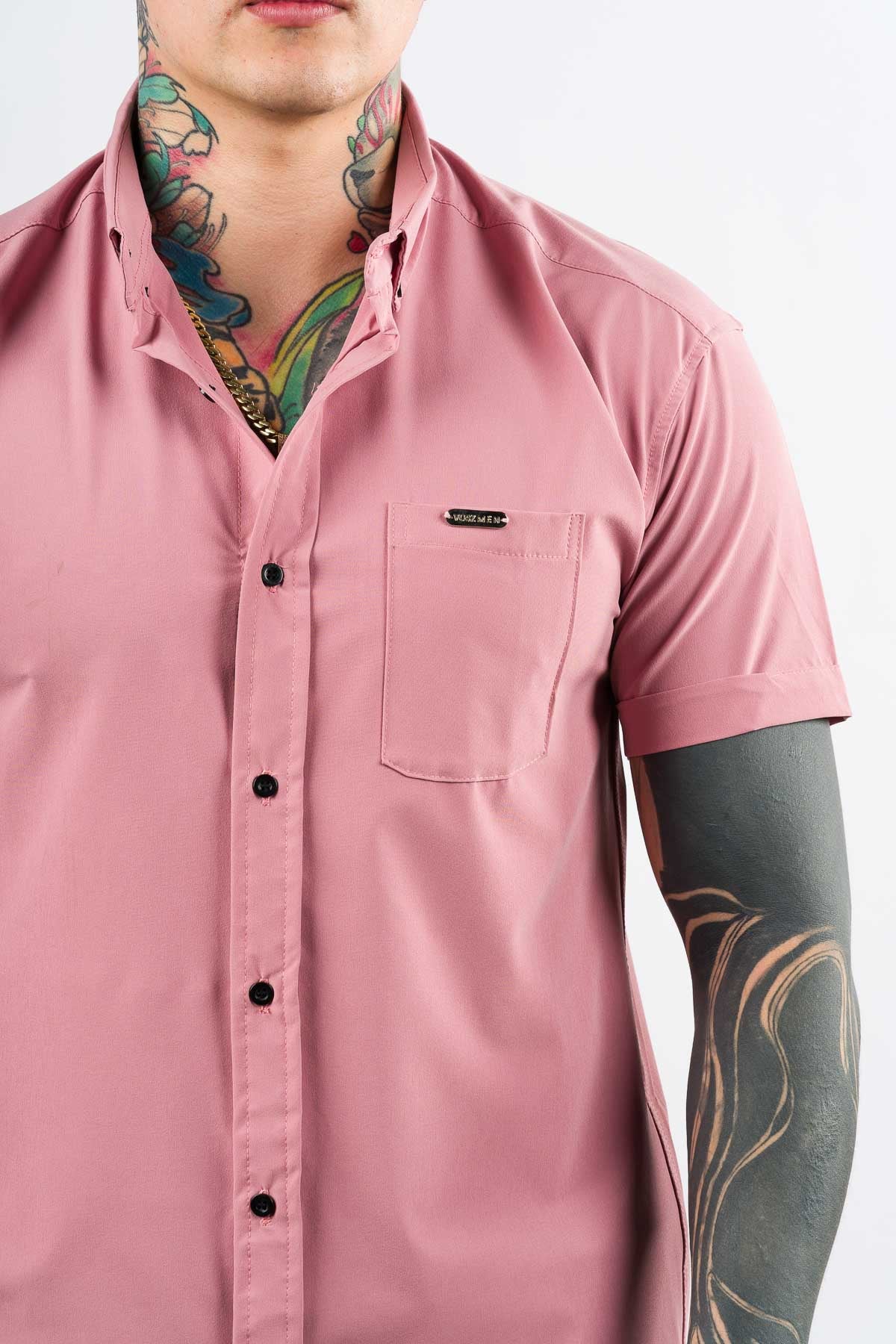 Camisa Button Triple Rose - Voszmen