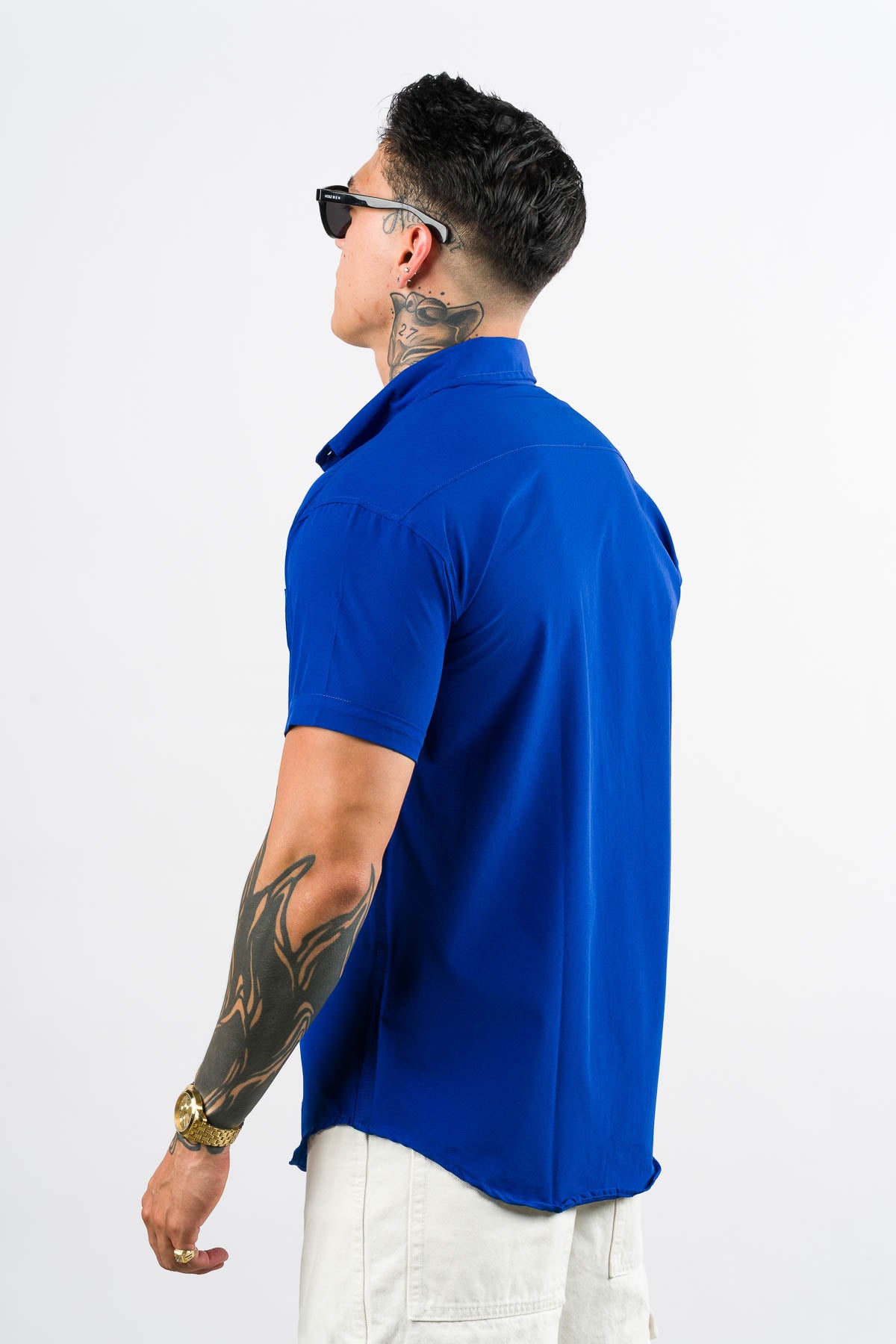 Camisa Button Triple Blue - Voszmen