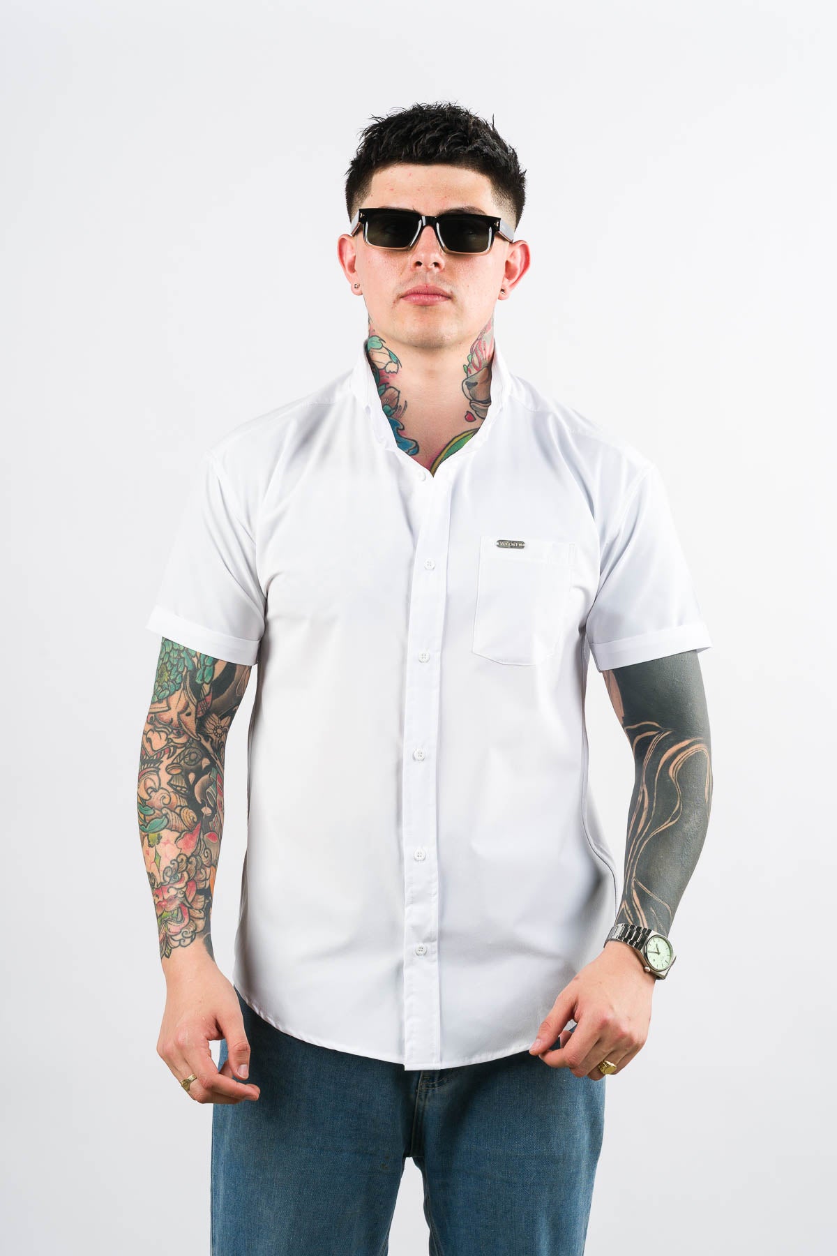 Camisa Button Triple White - Voszmen