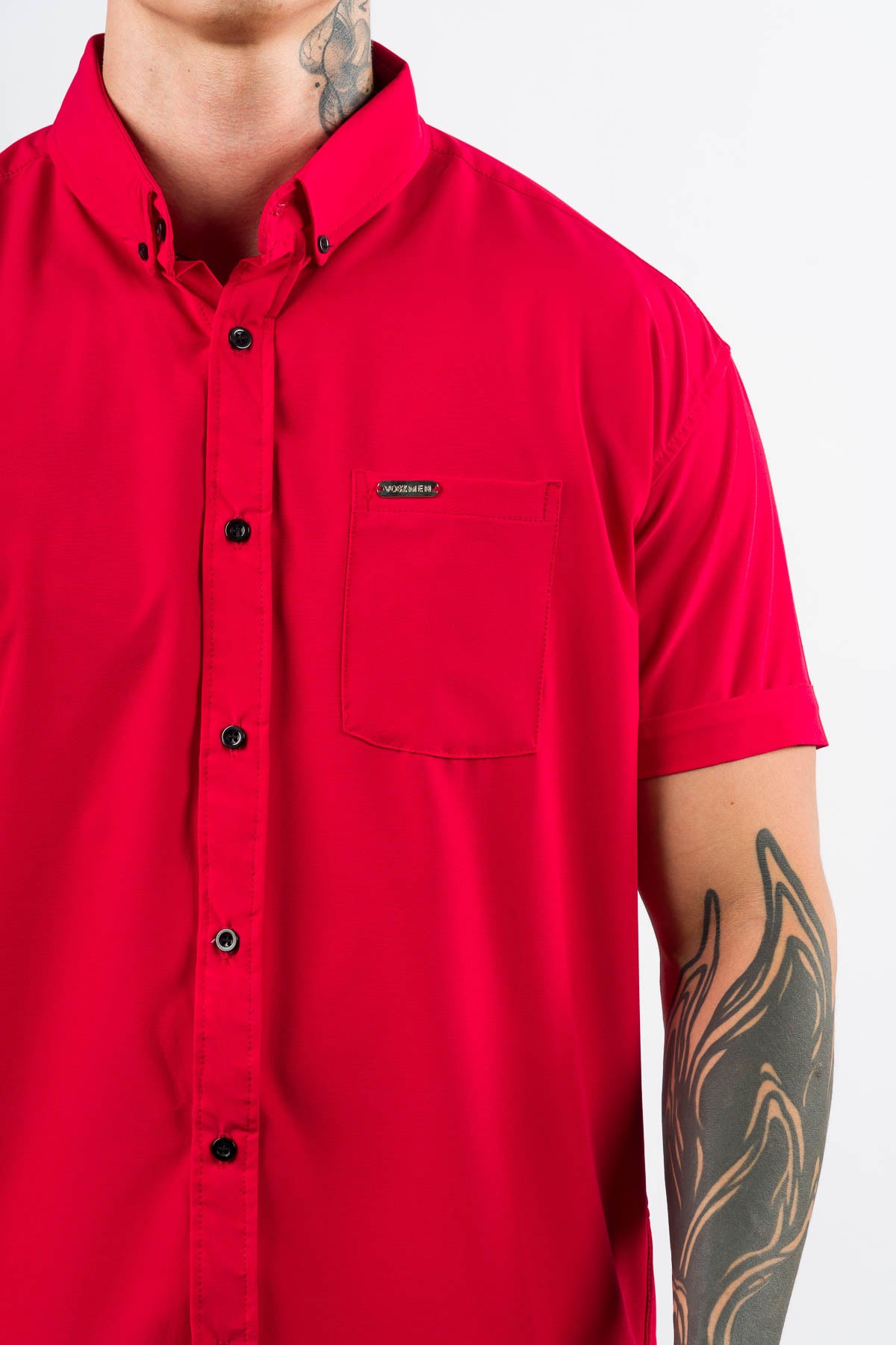 Camisa Button Triple Red - Voszmen