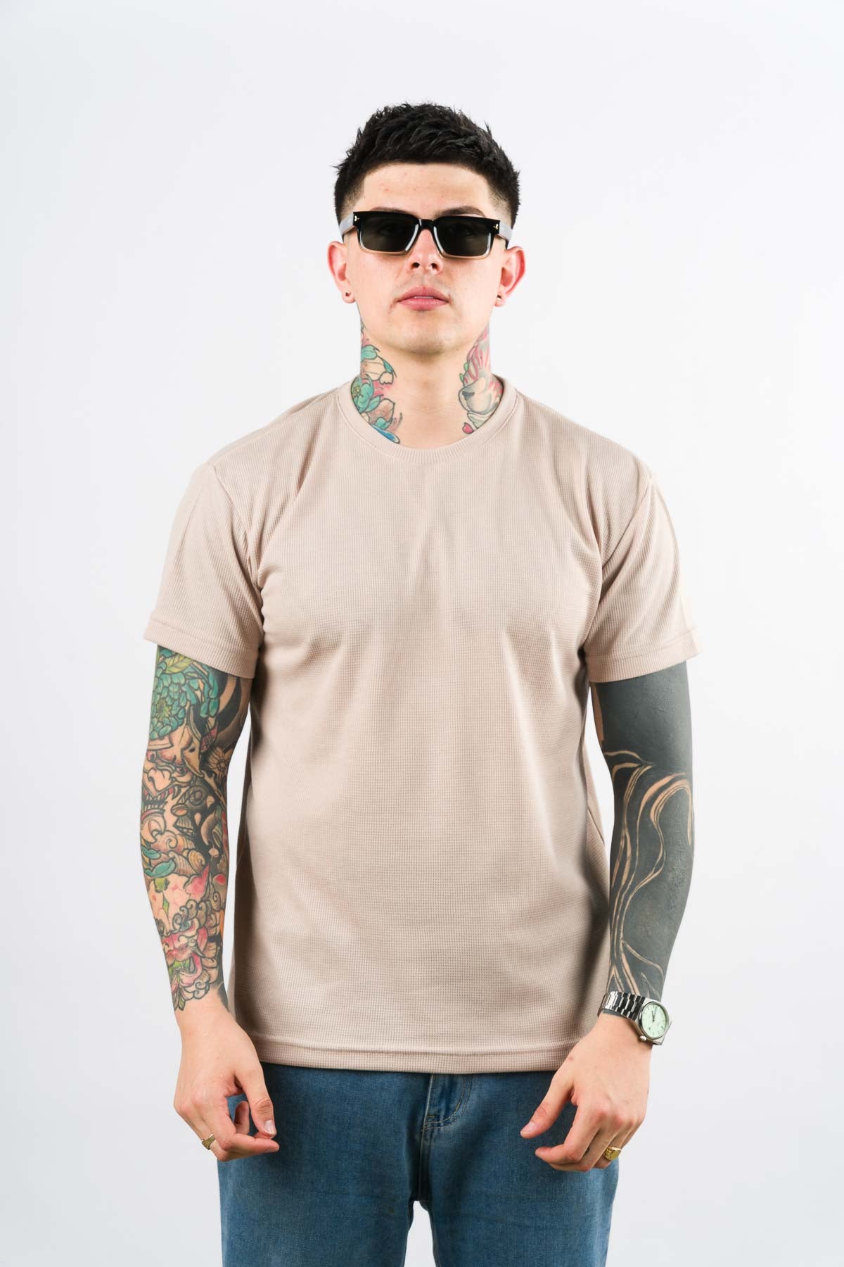 T-Shirt Text M Beige - Voszmen