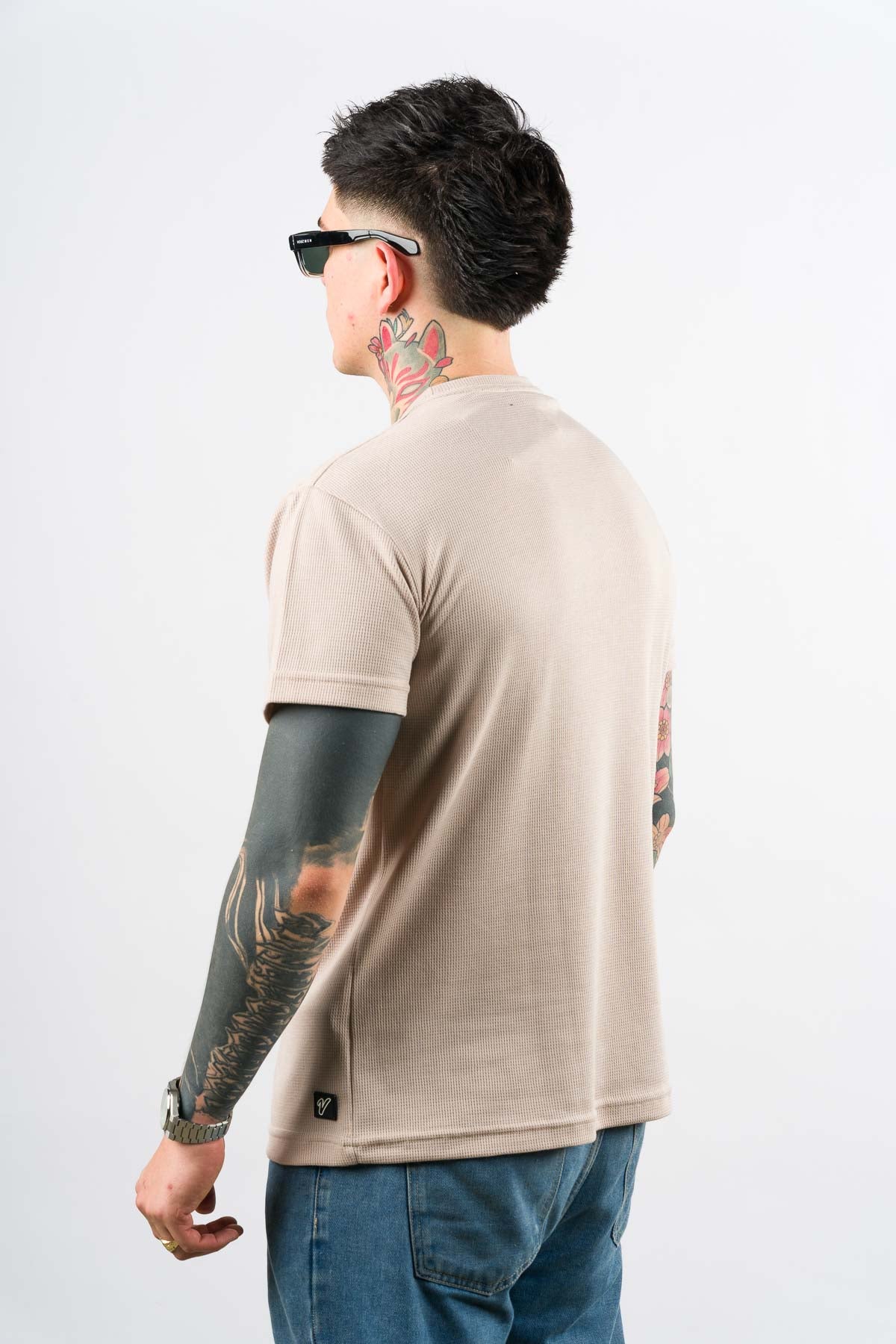 T-Shirt Text M Beige - Voszmen