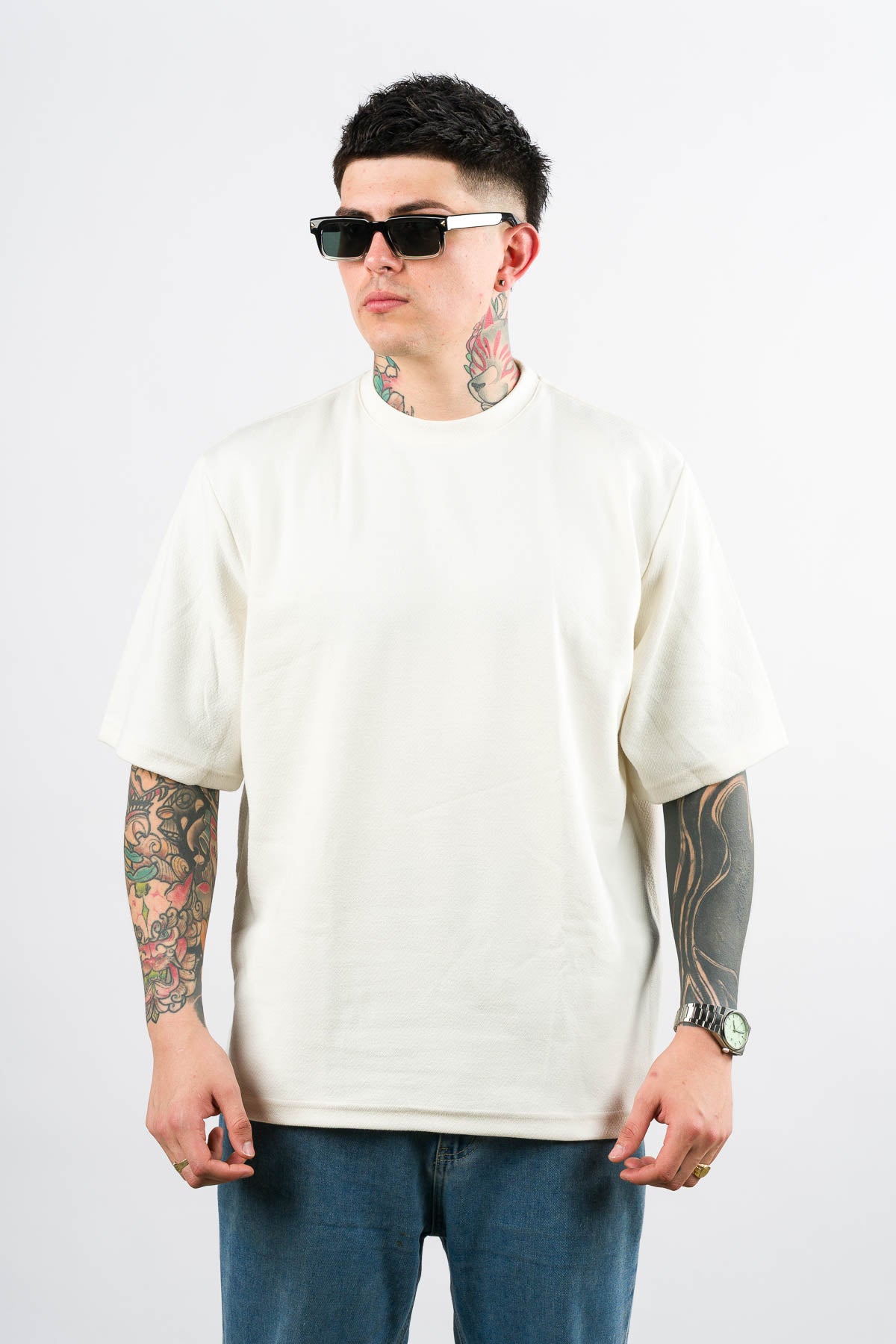 T-Shirt Over Text By Blanco Hueso - Voszmen