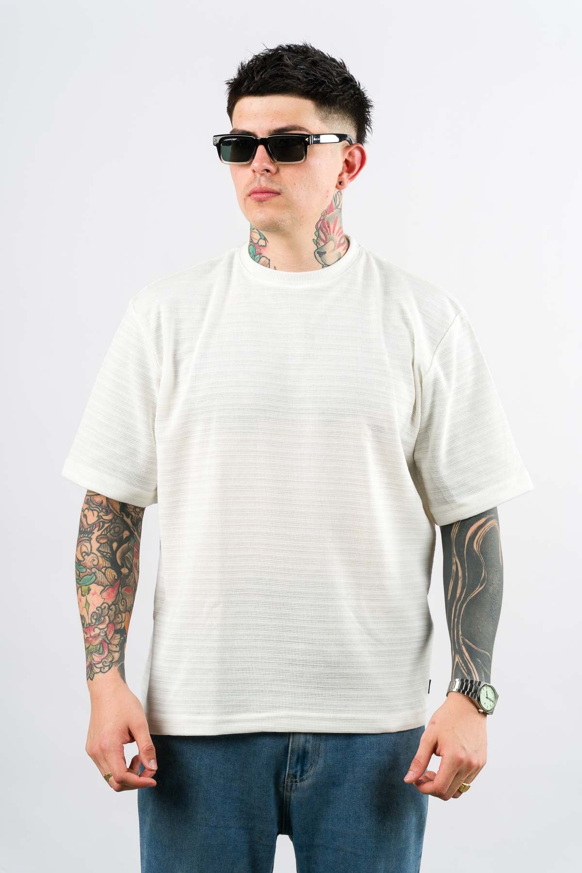 T-Shirt Over Text N Blanco H - Voszmen
