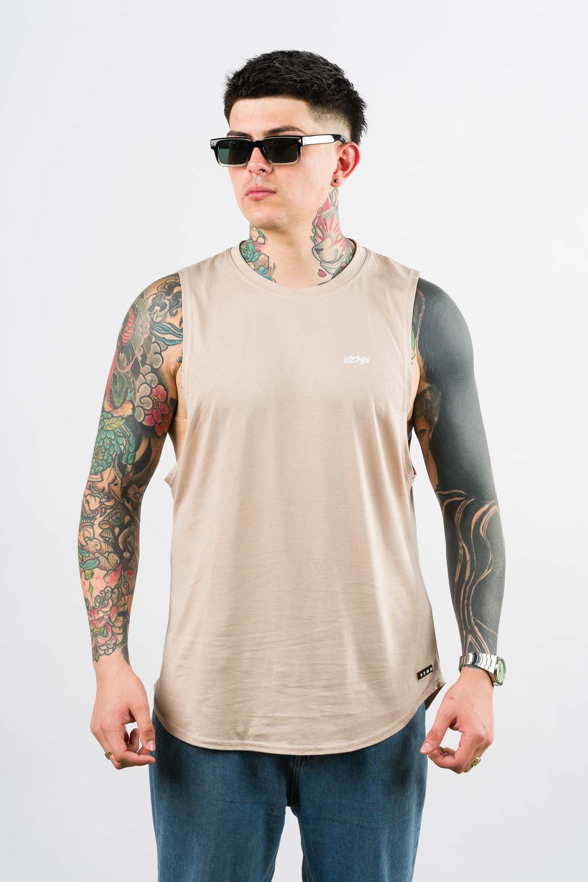 T-Shirt Tank Top Beige - Voszmen