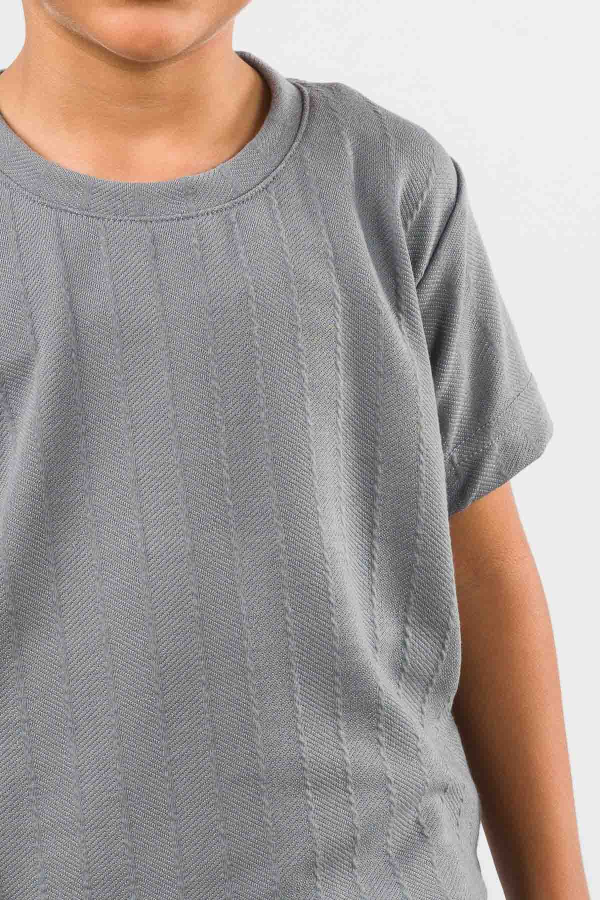 T-Shirt Text Kr Kid Gris - Voszmen