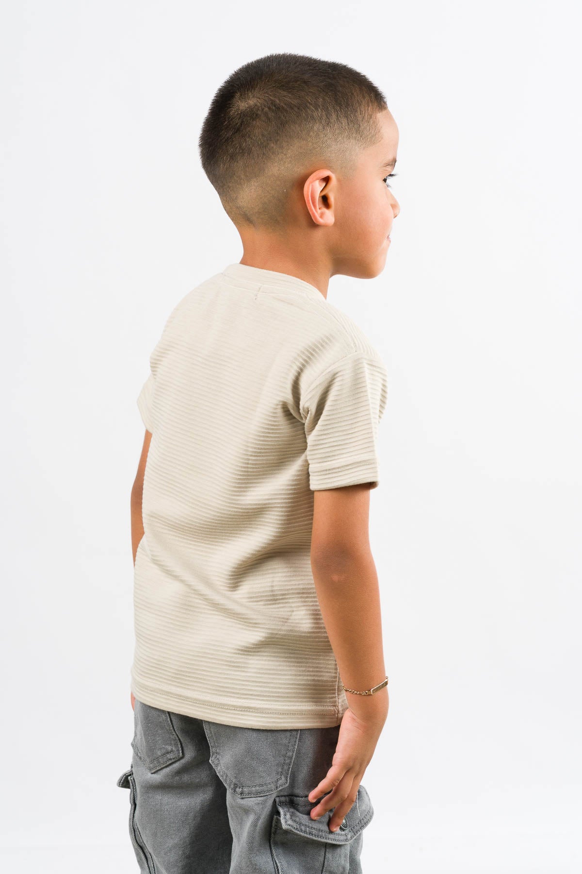 T-Shirt Text B Kid Beige - Voszmen