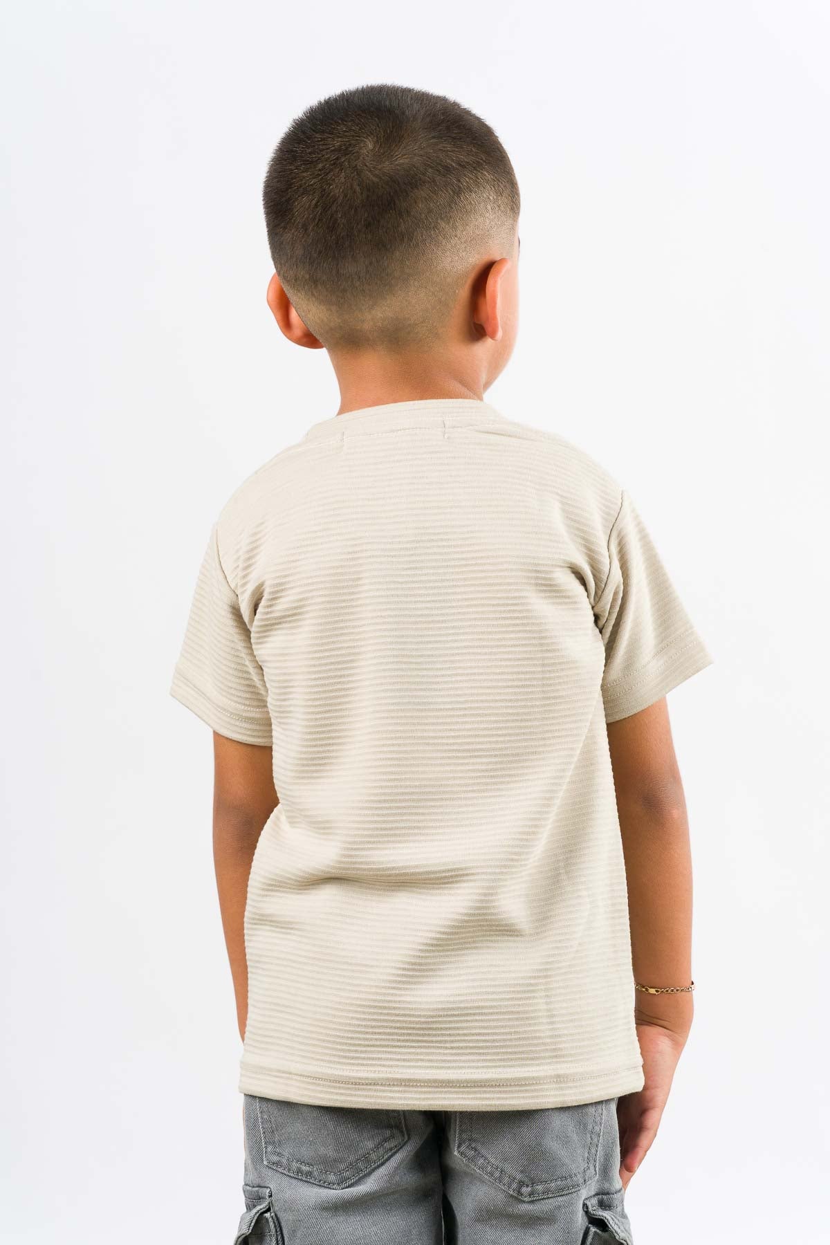 T-Shirt Text B Kid Beige - Voszmen