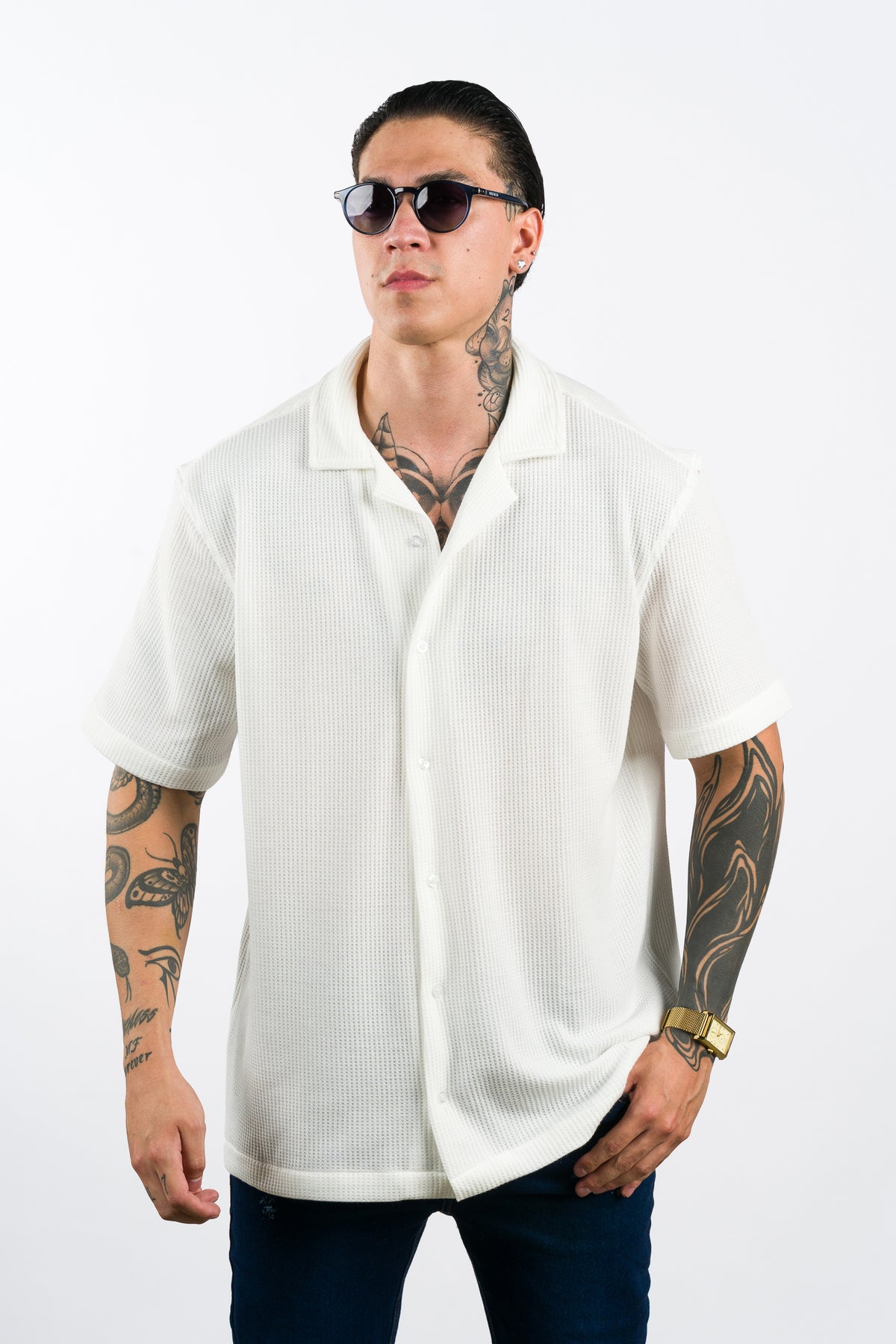 Camisa Text Q Blanca Hueso - Voszmen