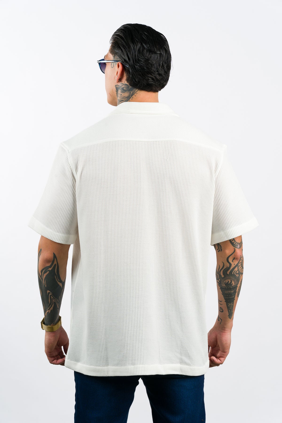 Camisa Text Q Blanca Hueso - Voszmen